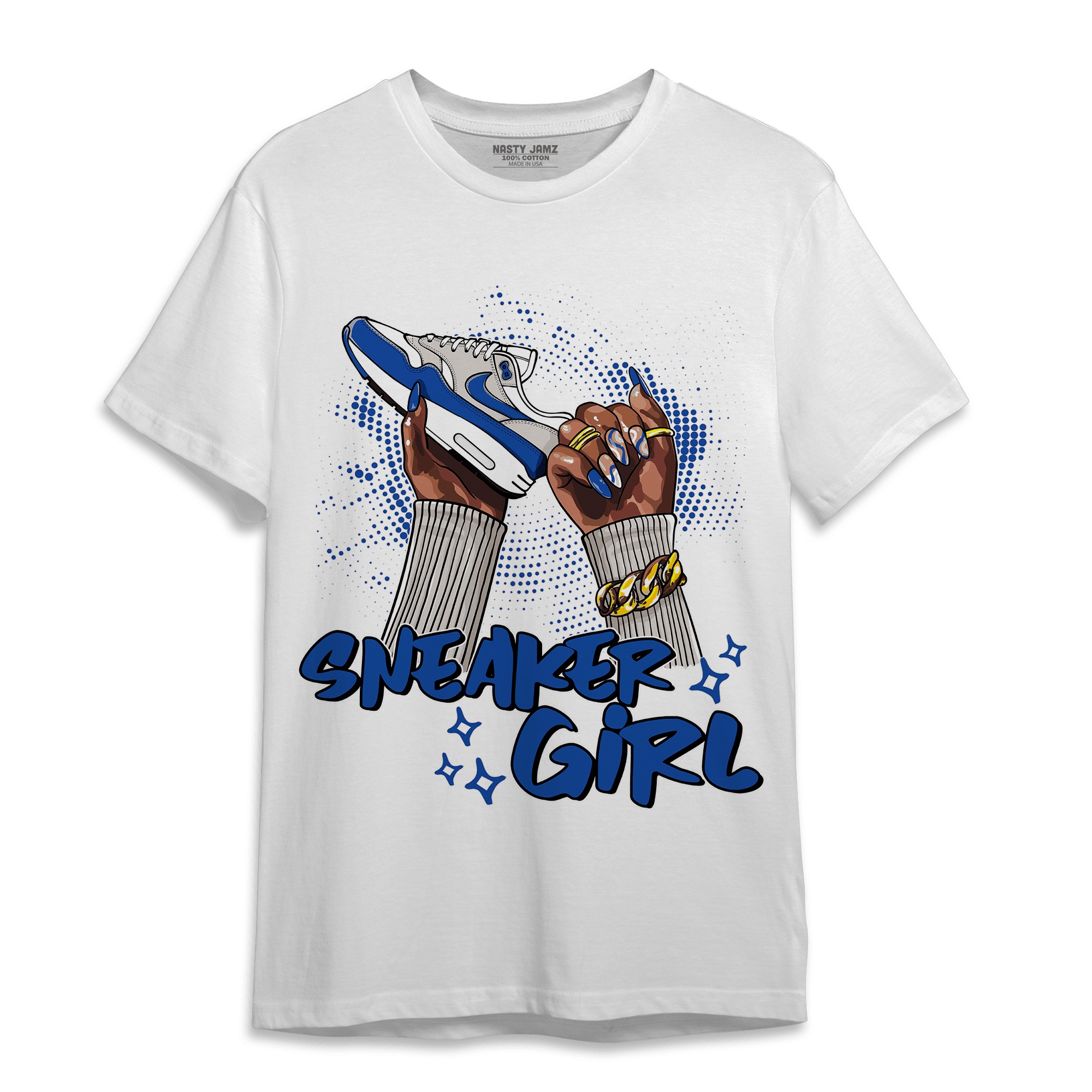 Air Max 1 86 Royal T Shirt Match Sneaker Girl Nail - NastyJamz