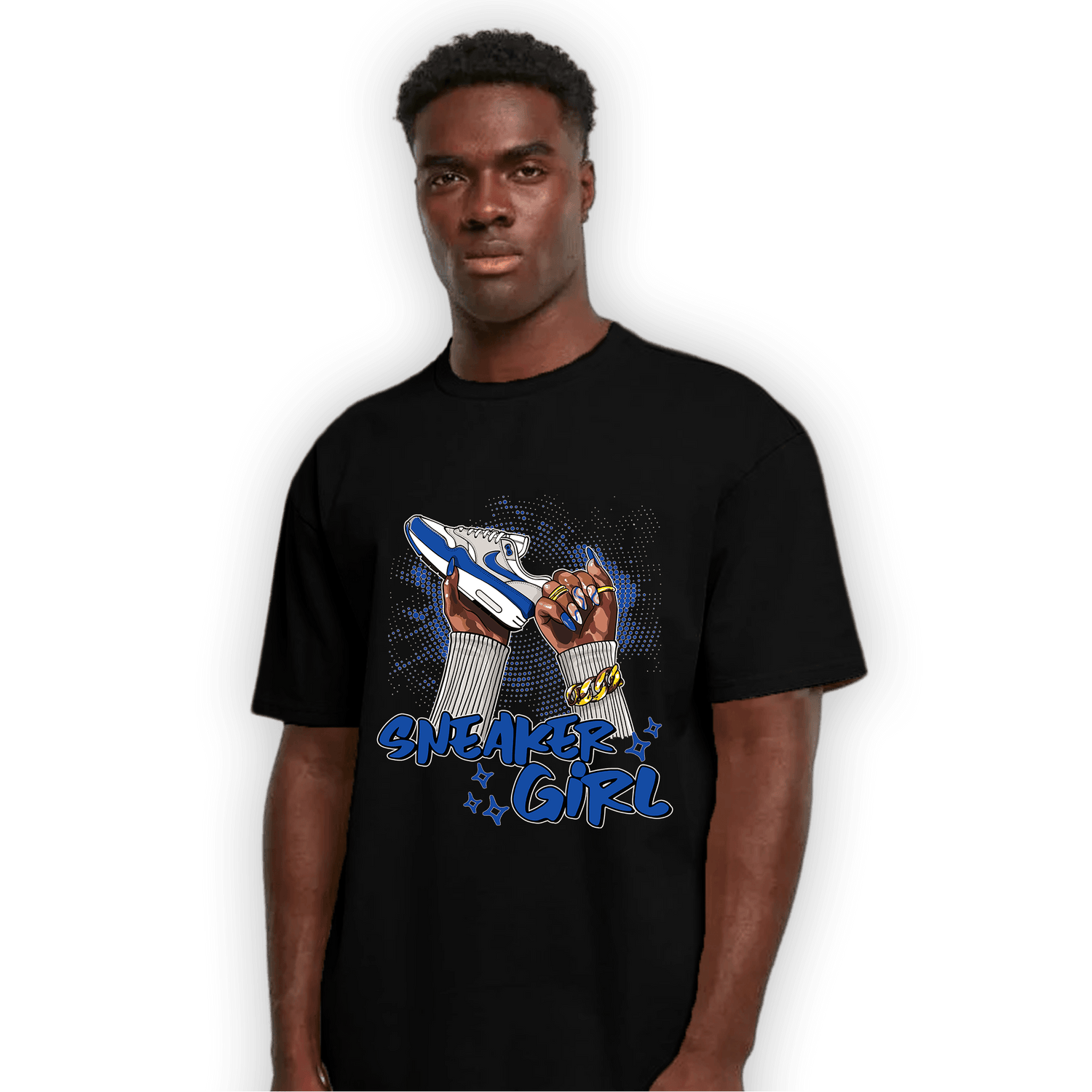 Air Max 1 86 Royal T Shirt Match Sneaker Girl Nail - NastyJamz