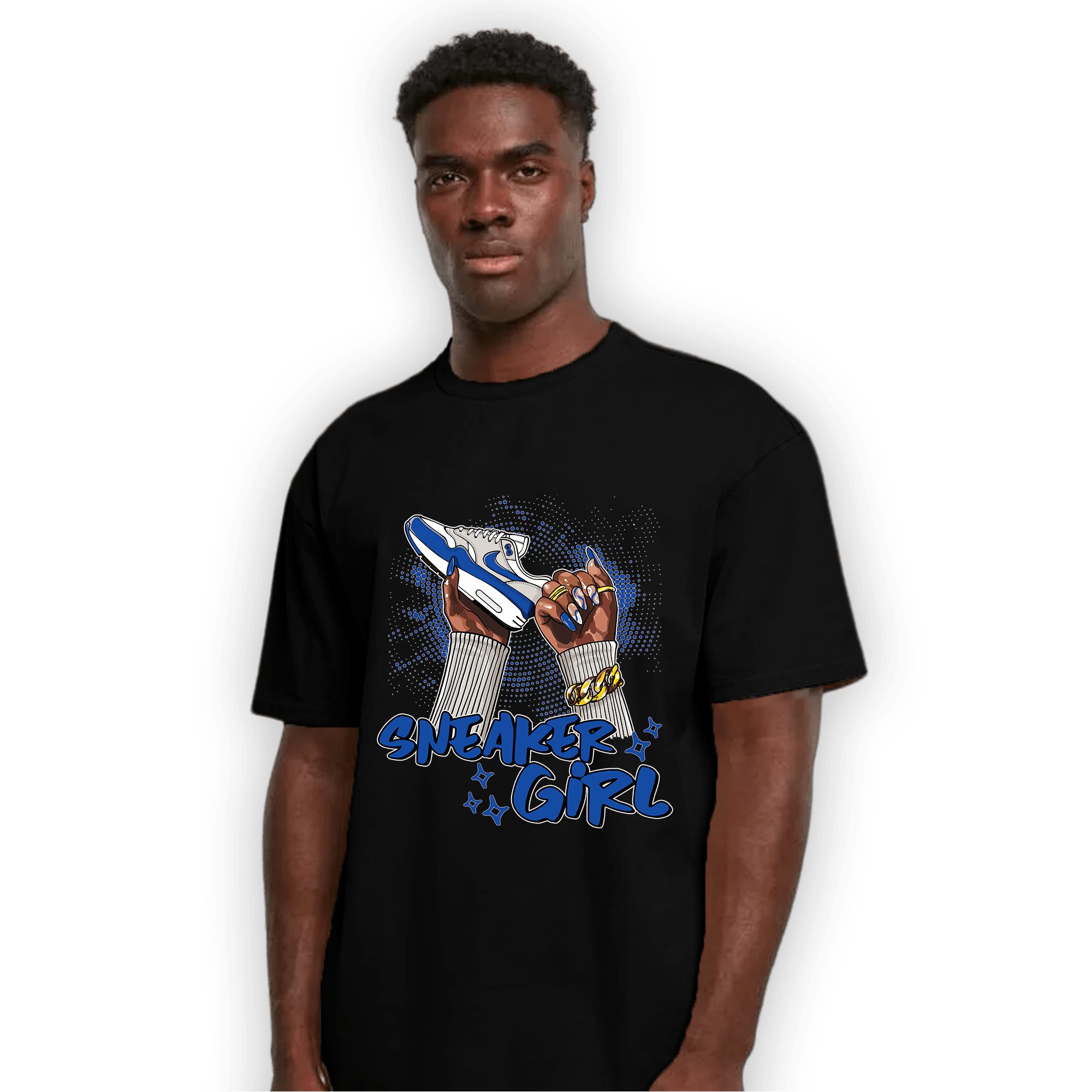 Air Max 1 86 Royal T Shirt Match Sneaker Girl Nail - NastyJamz