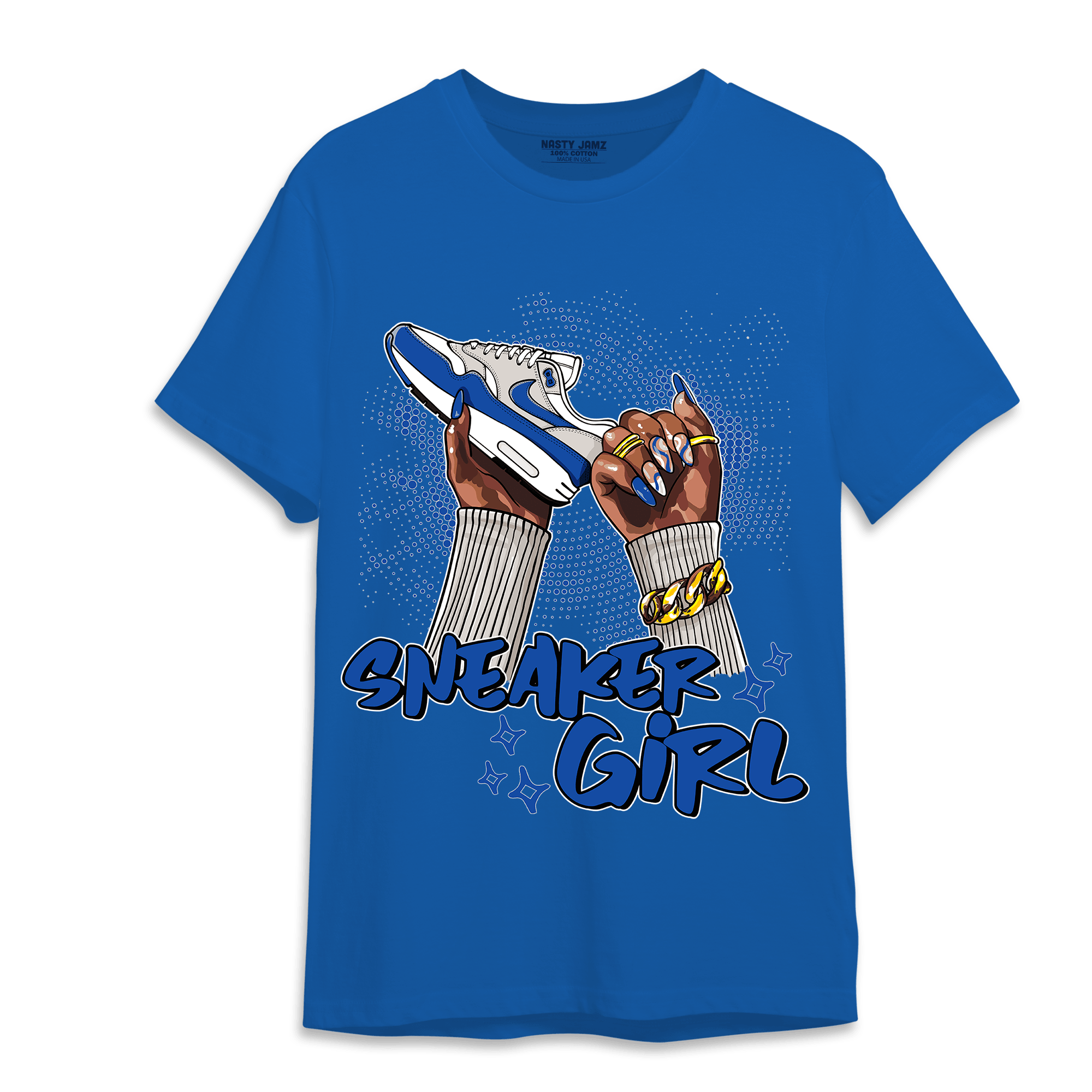 Air Max 1 86 Royal T Shirt Match Sneaker Girl Nail - NastyJamz