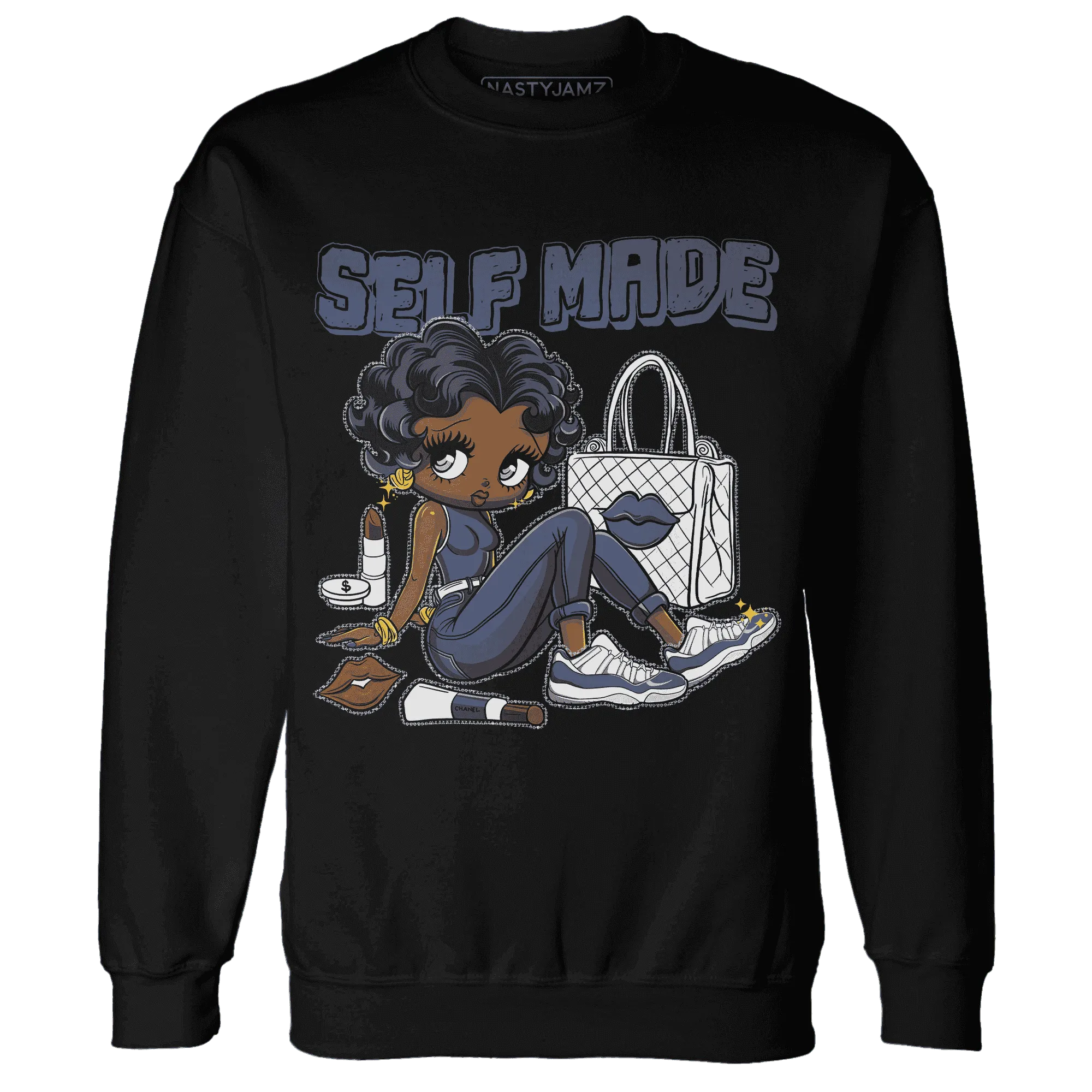 Low-Diffused-Blue-11s-Sweatshirt-Match-Sneaker-Girl-Selfmade