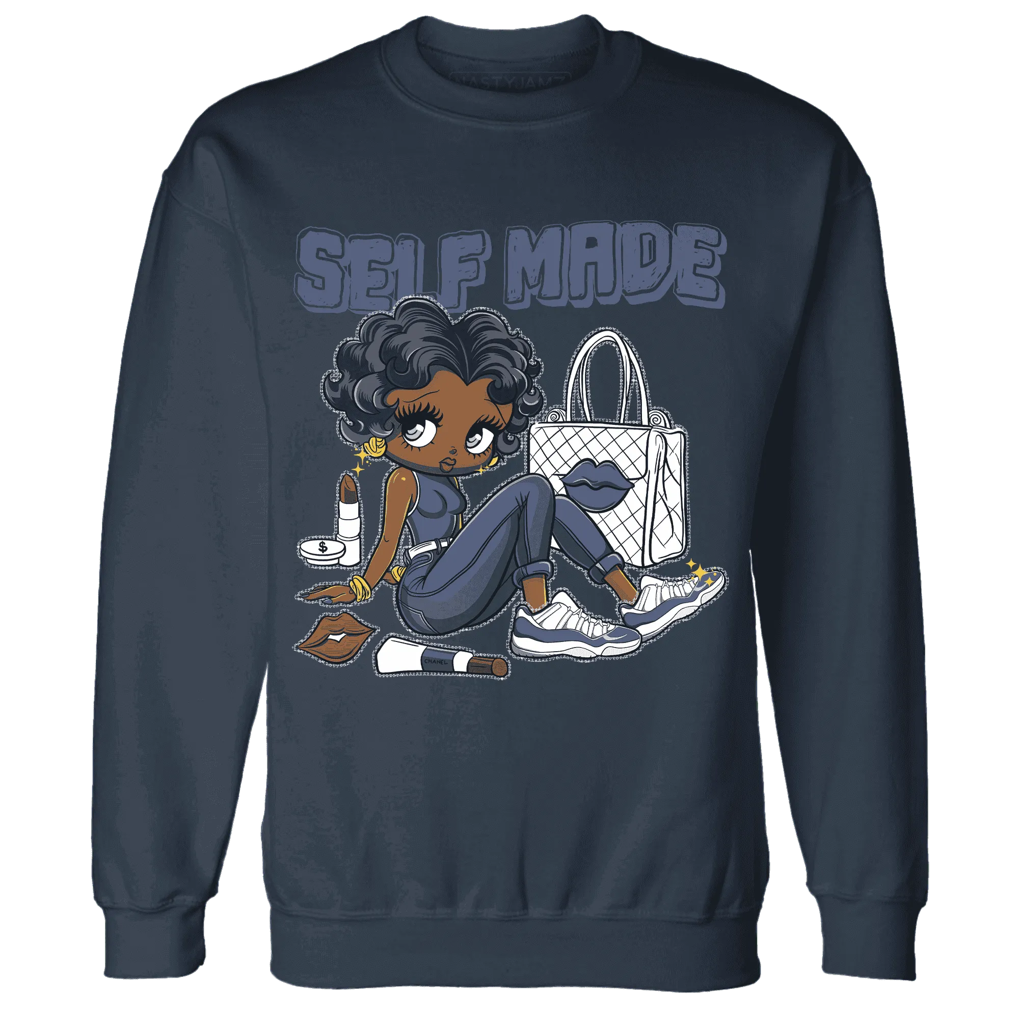 Low-Diffused-Blue-11s-Sweatshirt-Match-Sneaker-Girl-Selfmade