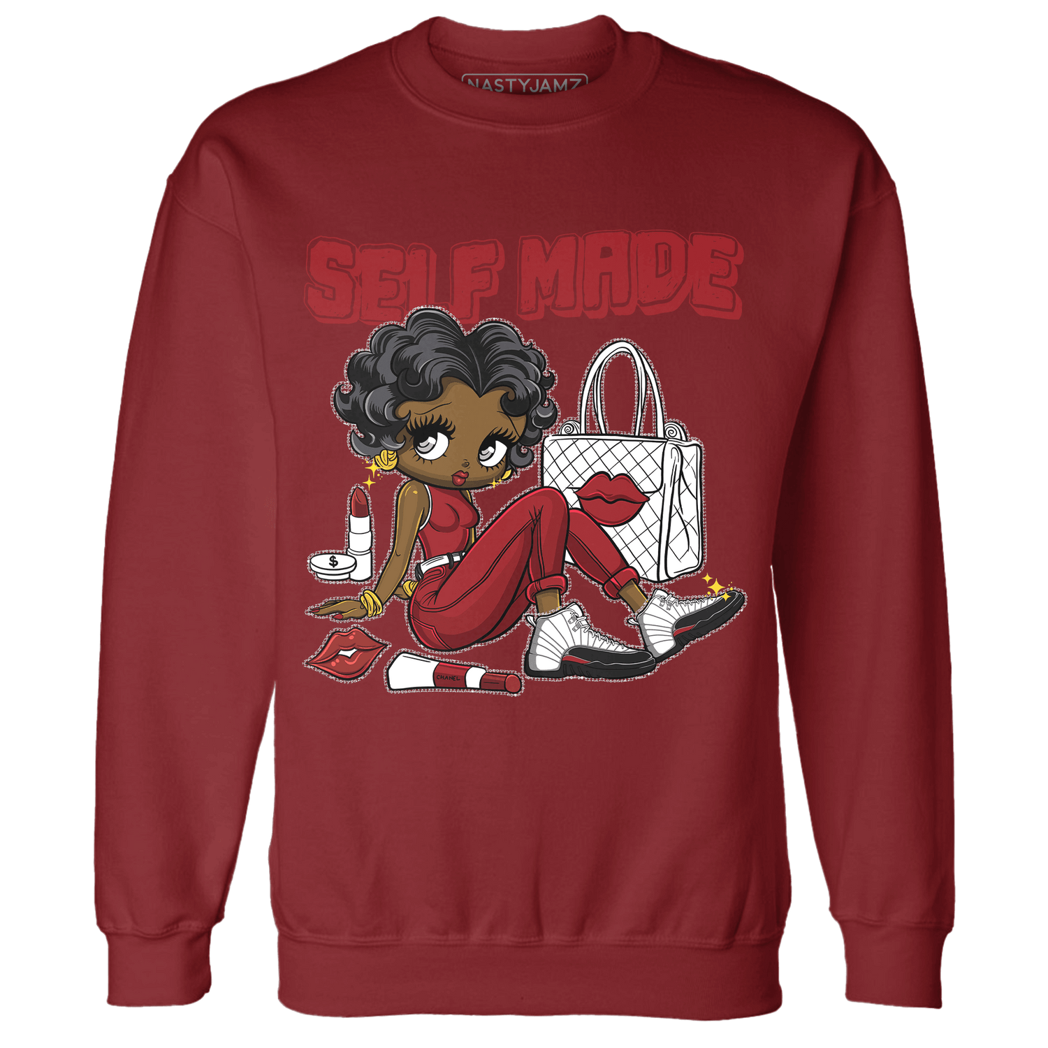 Retro Red Taxi 12s Sweatshirt Match Sneaker Girl Selfmade - NastyJamz