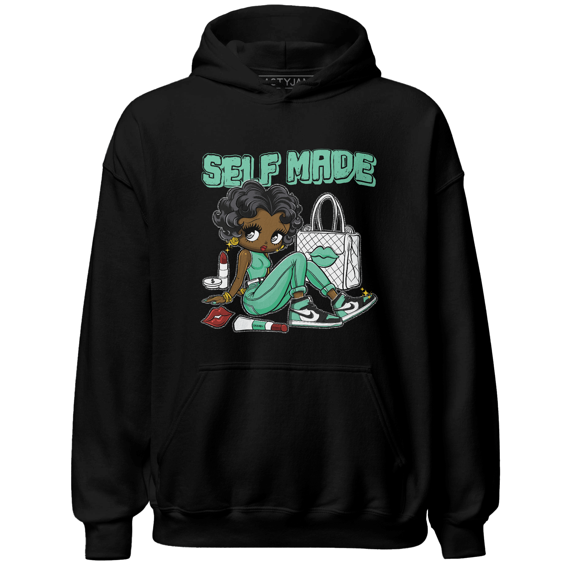 High OG Green Glow 1s Hoodie Match Sneaker Girl Selfmade - NastyJamz