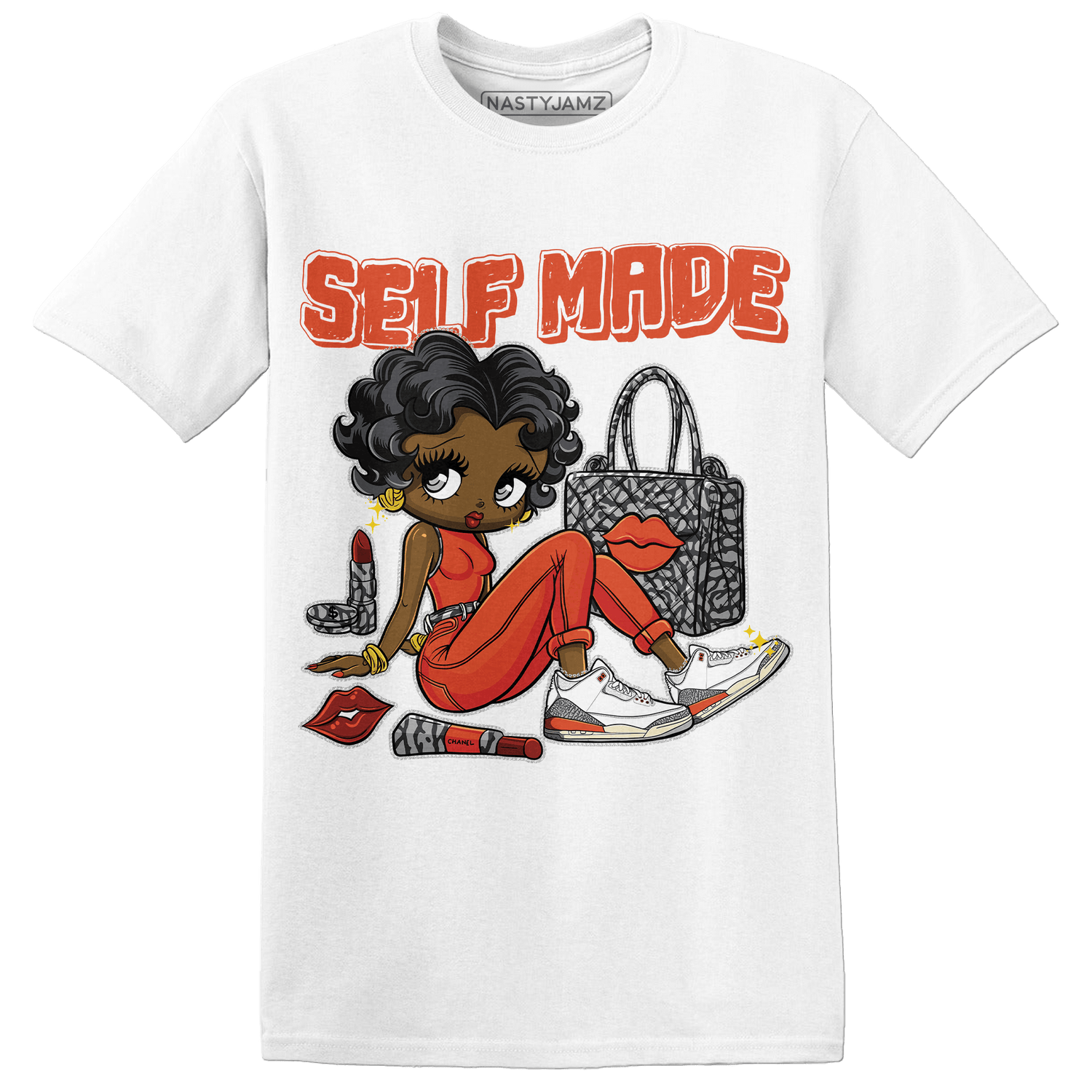 Georgia Peach 3s T Shirt Match Sneaker Girl Selfmade - NastyJamz