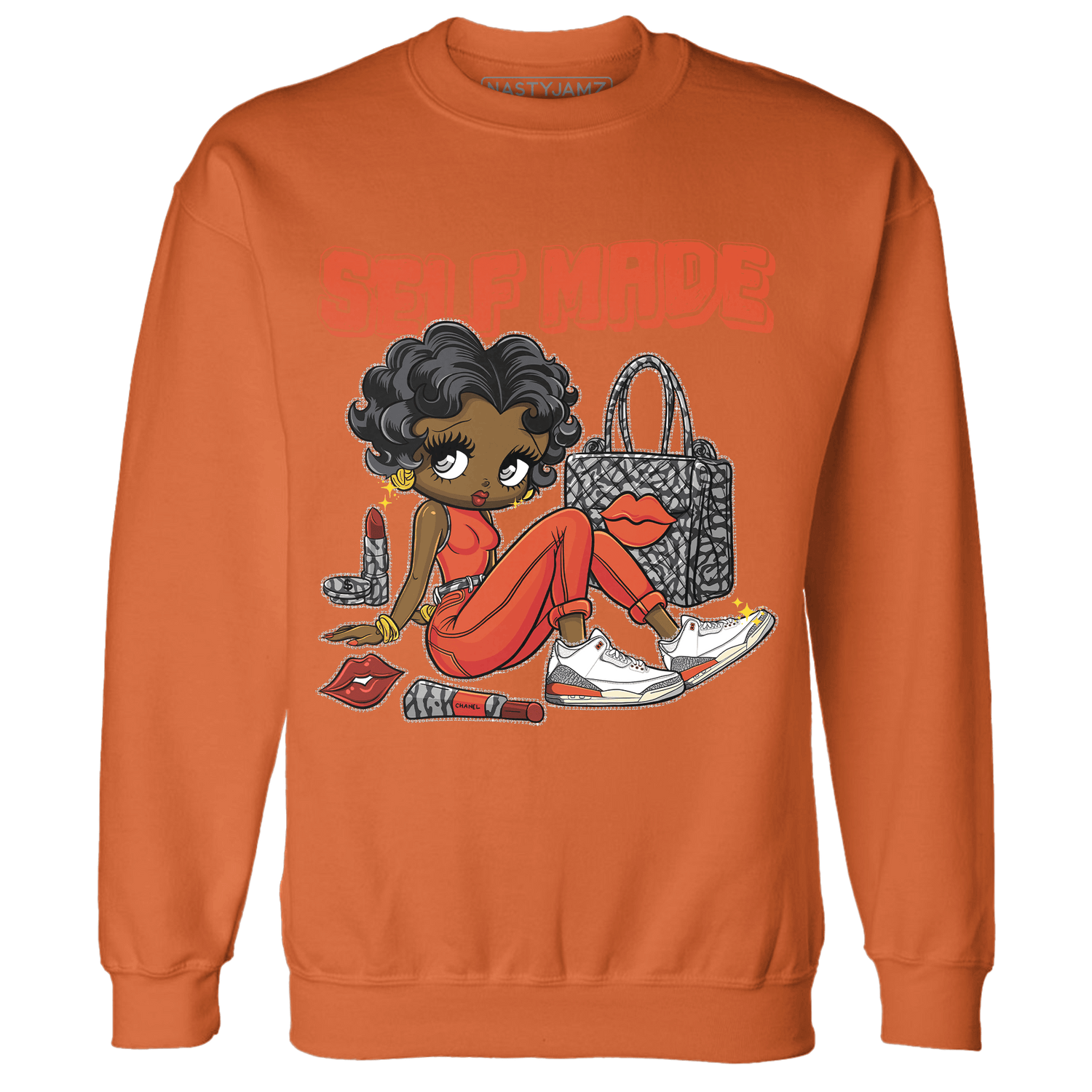 Georgia Peach 3s Sweatshirt Match Sneaker Girl Selfmade - NastyJamz