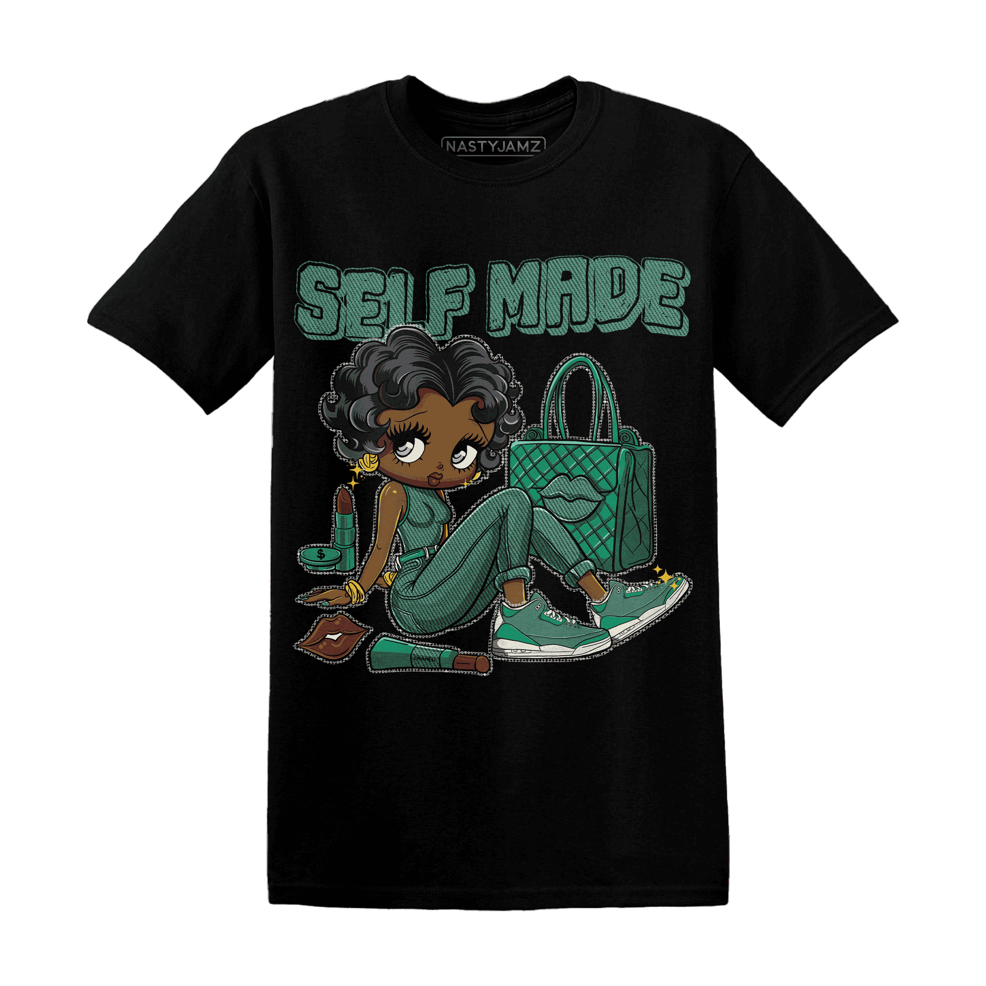 Nina CN Abney 3s T Shirt Match Sneaker Girl Selfmade - NastyJamz