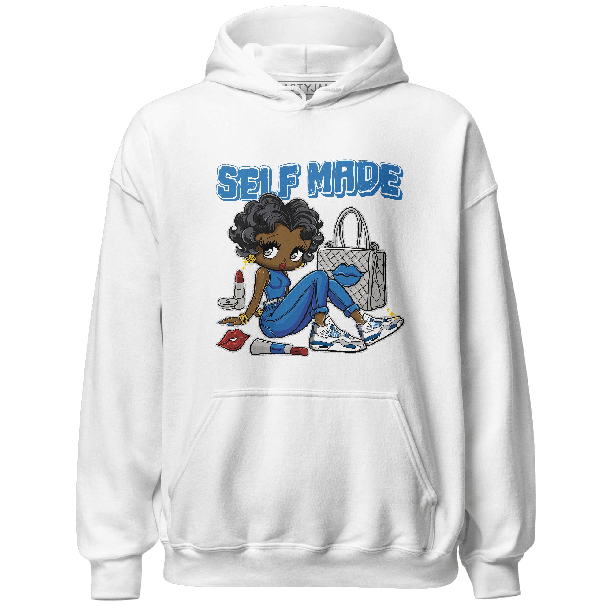 Industrial Blue 4s Hoodie Match Sneaker Girl Selfmade - NastyJamz