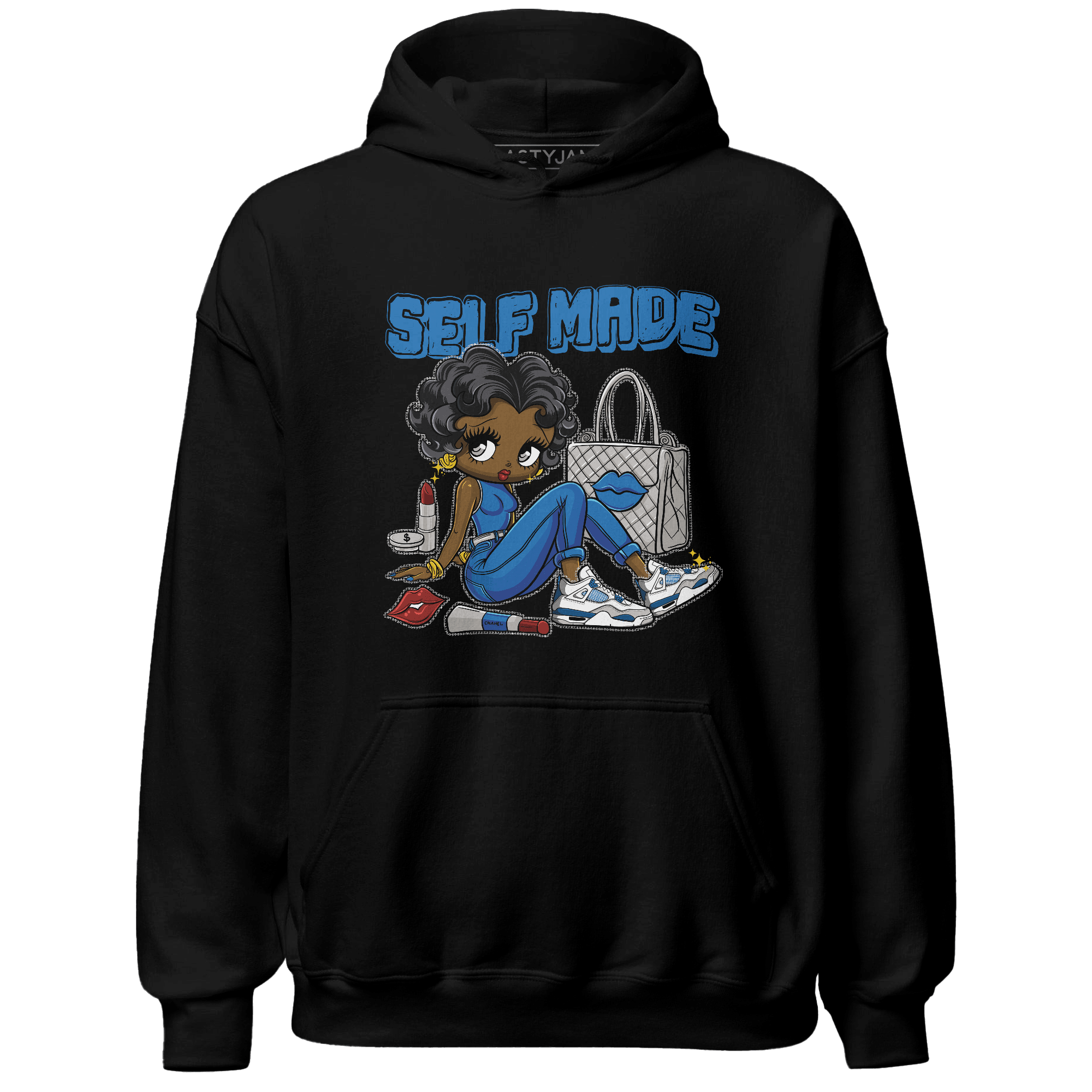Industrial Blue 4s Hoodie Match Sneaker Girl Selfmade - NastyJamz