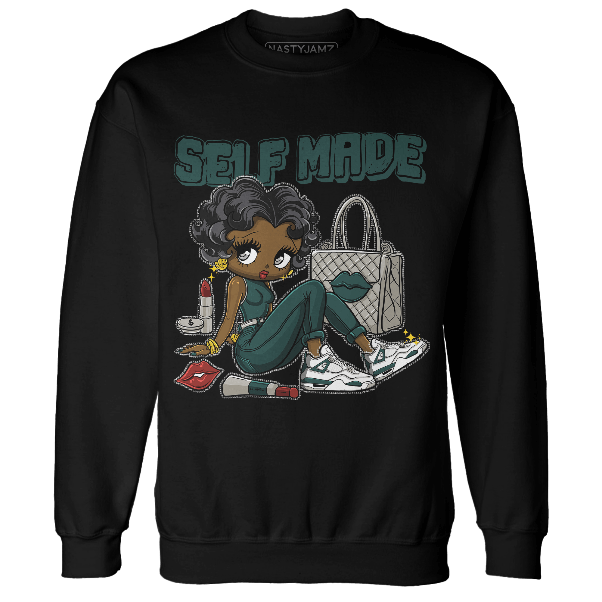Oxidized Green 4s Sweatshirt Match Sneaker Girl Selfmade - NastyJamz