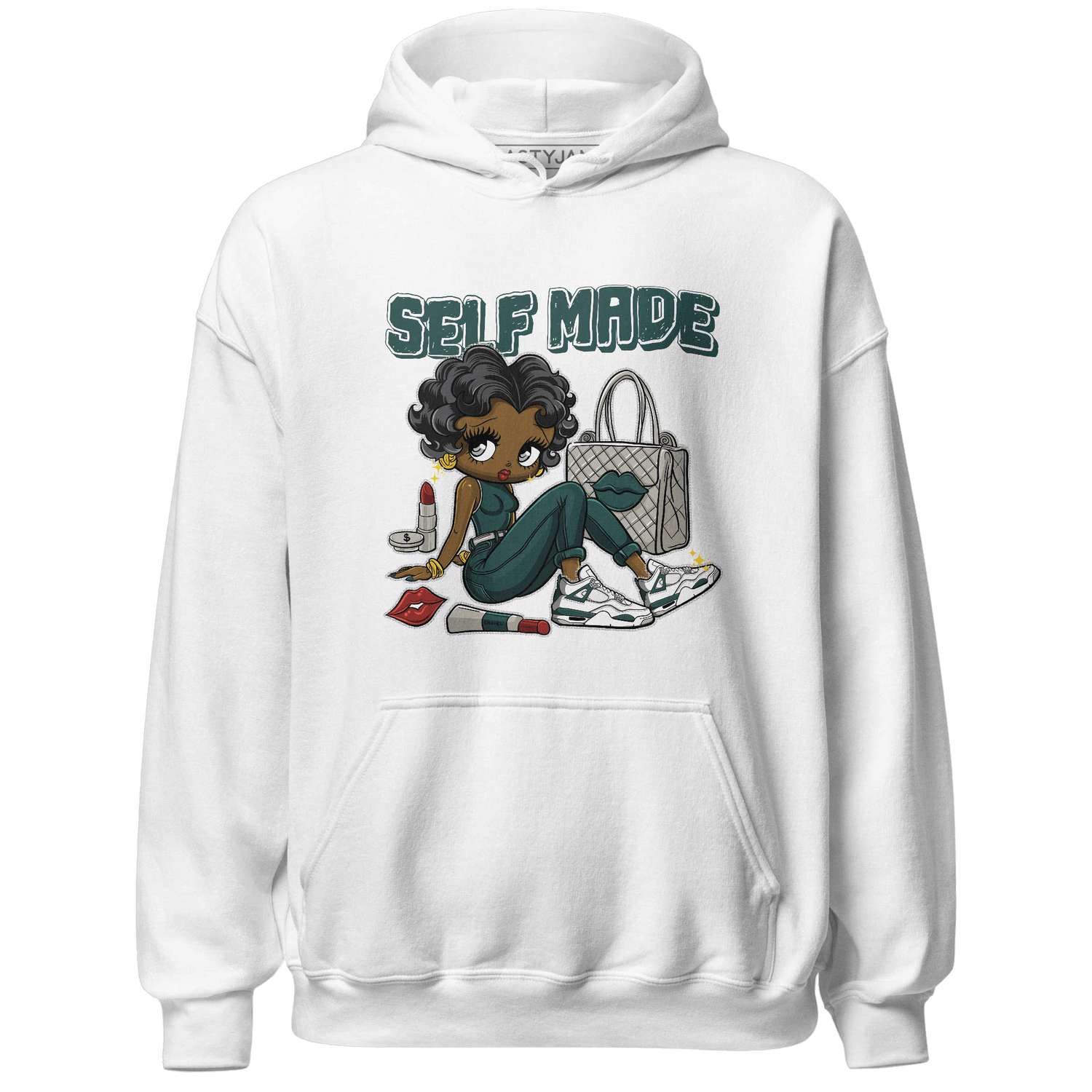 Oxidized Green 4s Hoodie Match Sneaker Girl Selfmade - NastyJamz