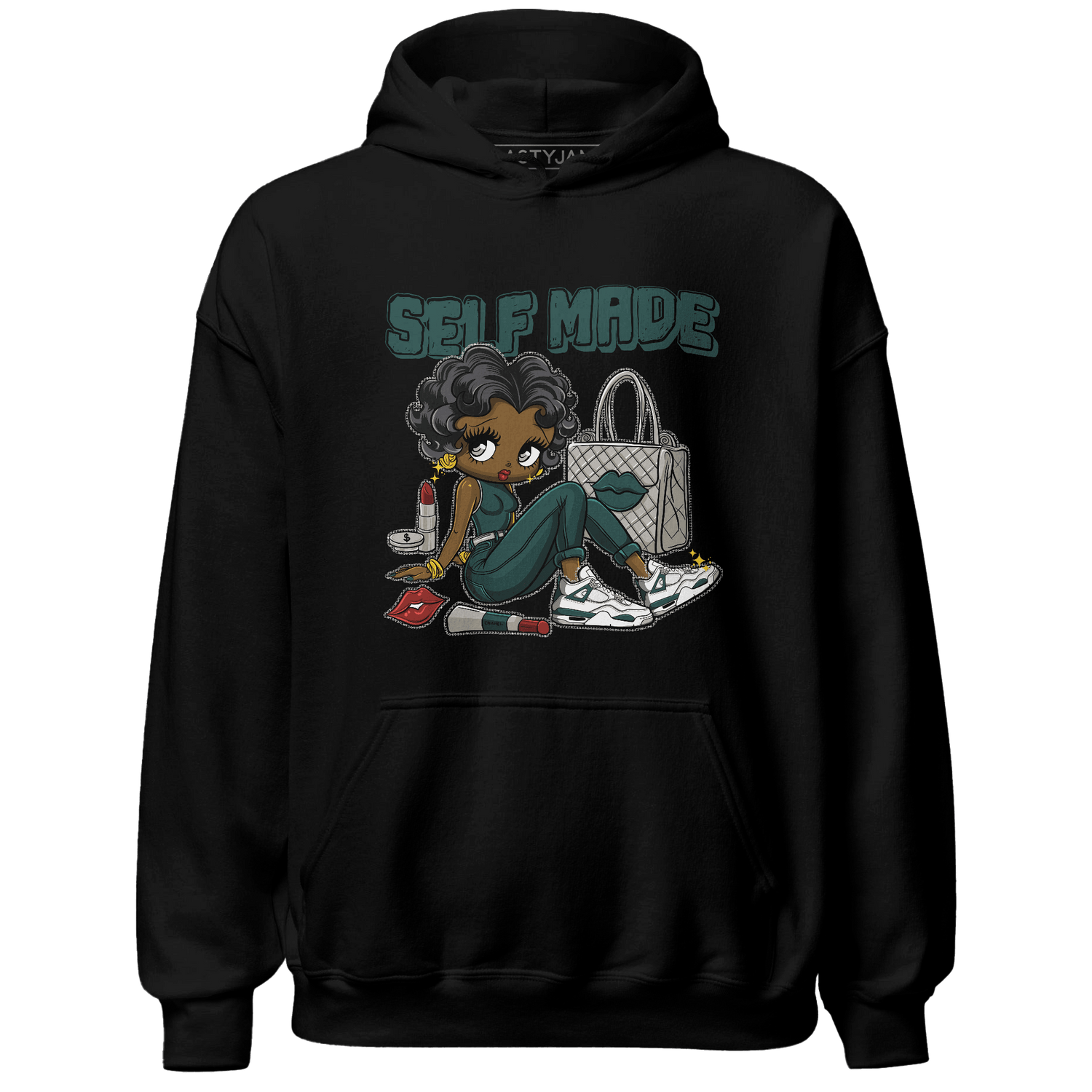 Oxidized Green 4s Hoodie Match Sneaker Girl Selfmade - NastyJamz