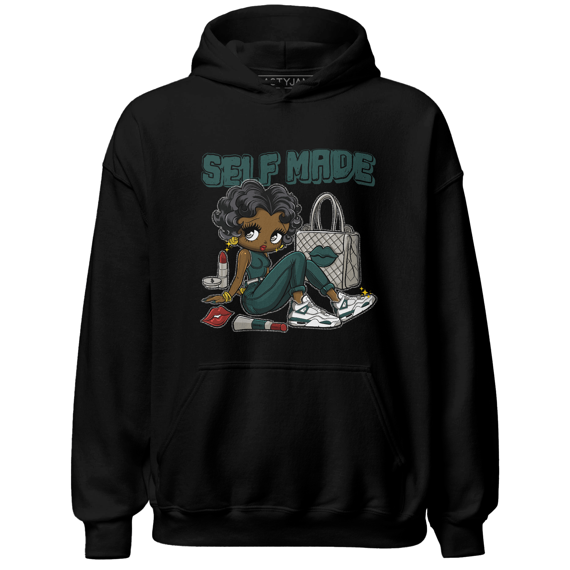 Oxidized Green 4s Hoodie Match Sneaker Girl Selfmade - NastyJamz