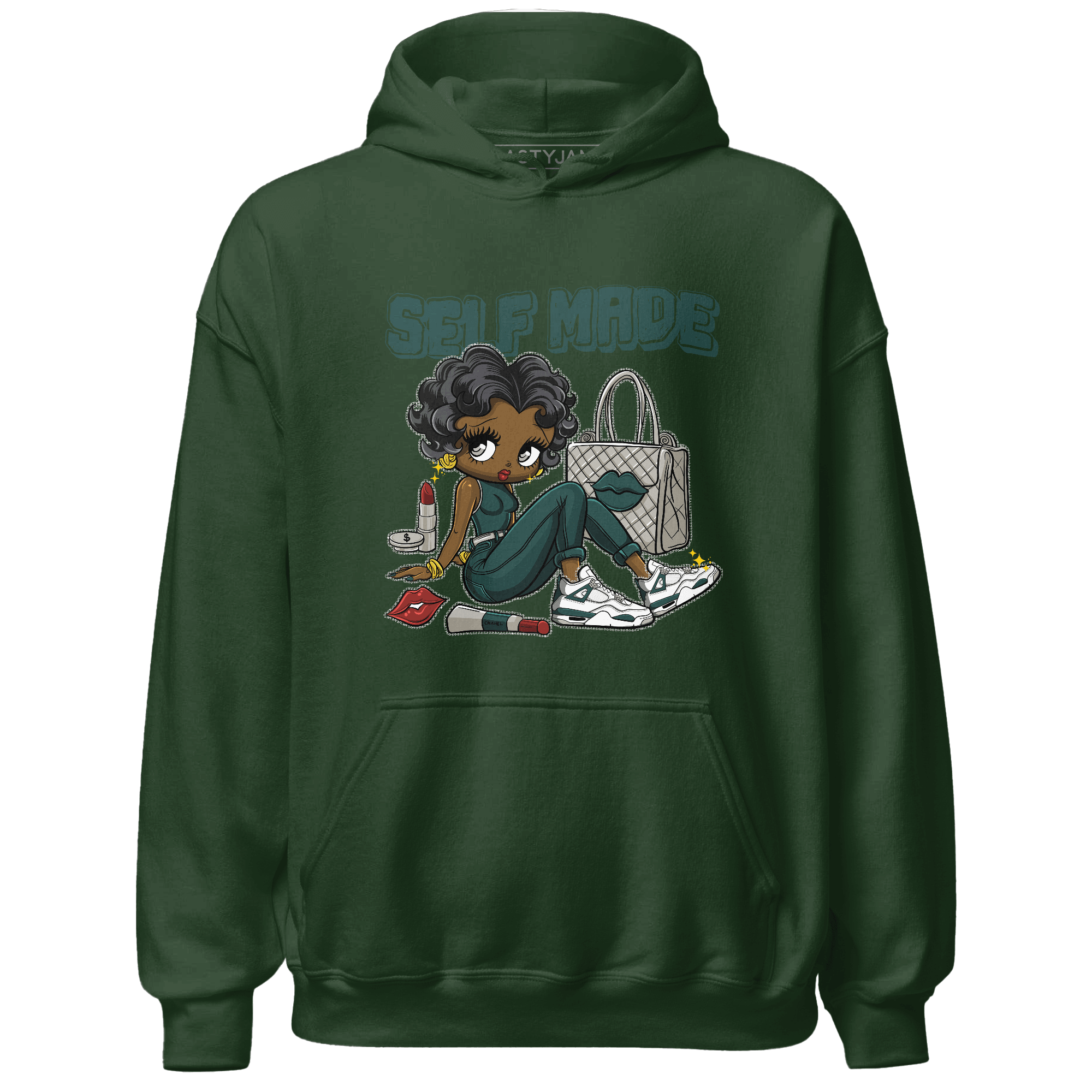 Oxidized Green 4s Hoodie Match Sneaker Girl Selfmade - NastyJamz