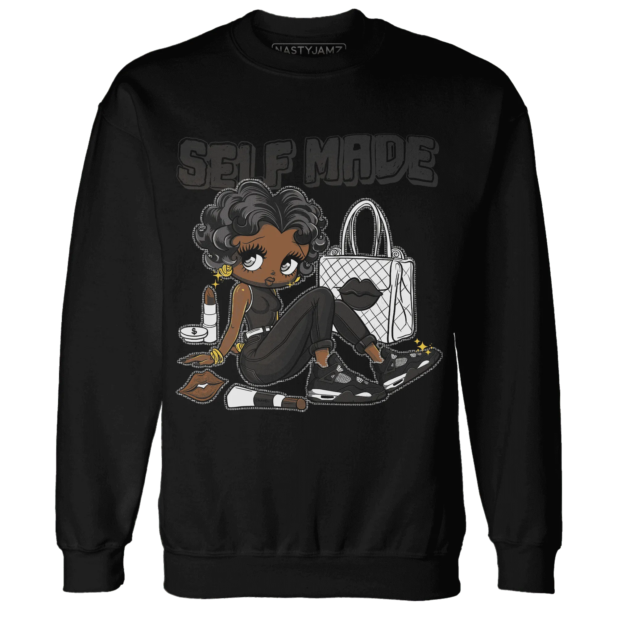 White-Thunder-4s-Sweatshirt-Match-Sneaker-Girl-Selfmade