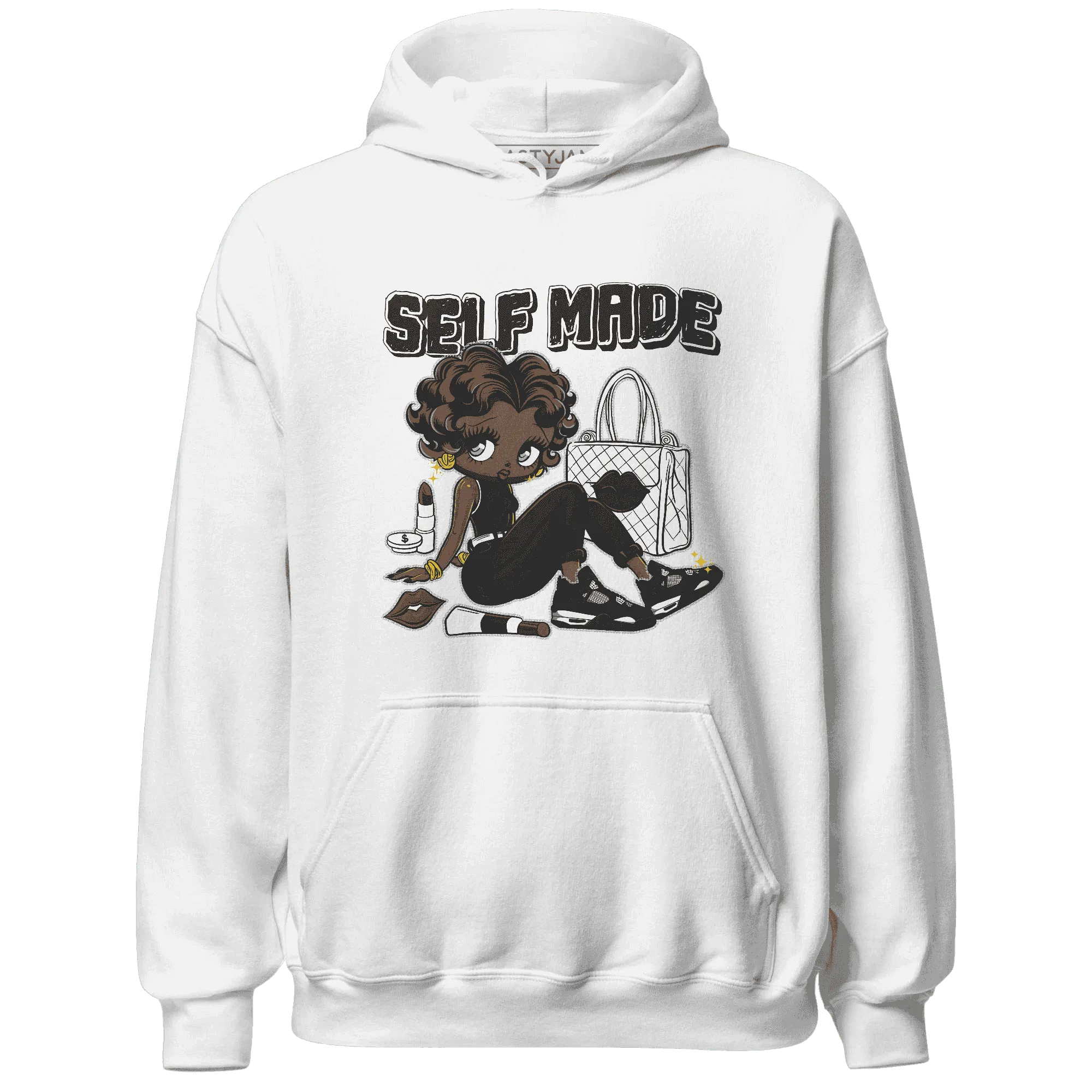 White-Thunder-4s-Hoodie-Match-Sneaker-Girl-Selfmade