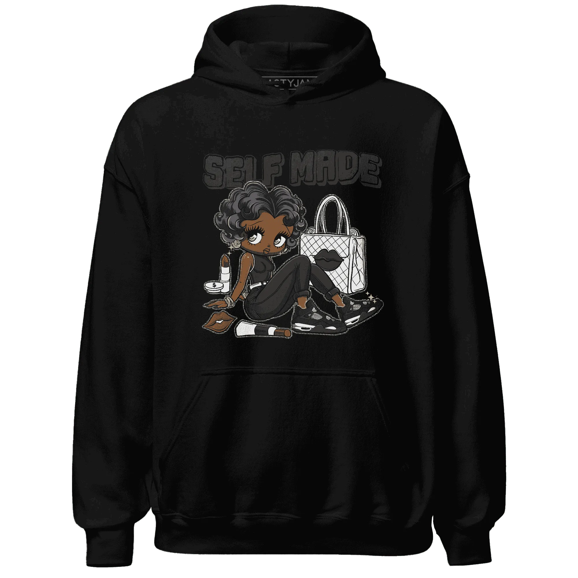 White-Thunder-4s-Hoodie-Match-Sneaker-Girl-Selfmade