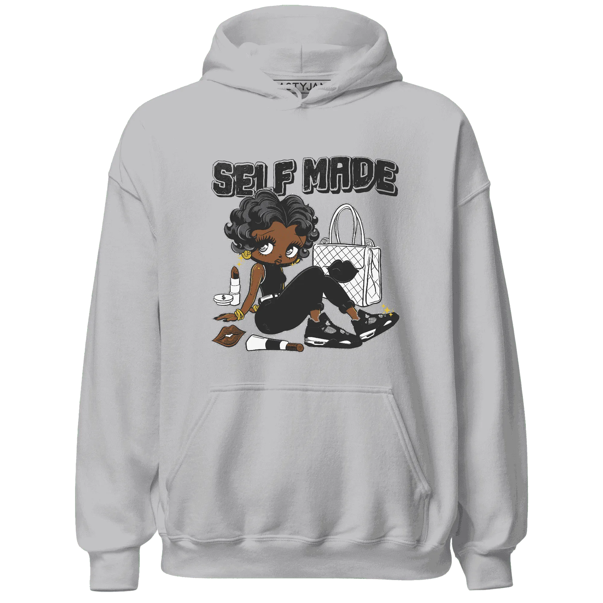 White-Thunder-4s-Hoodie-Match-Sneaker-Girl-Selfmade