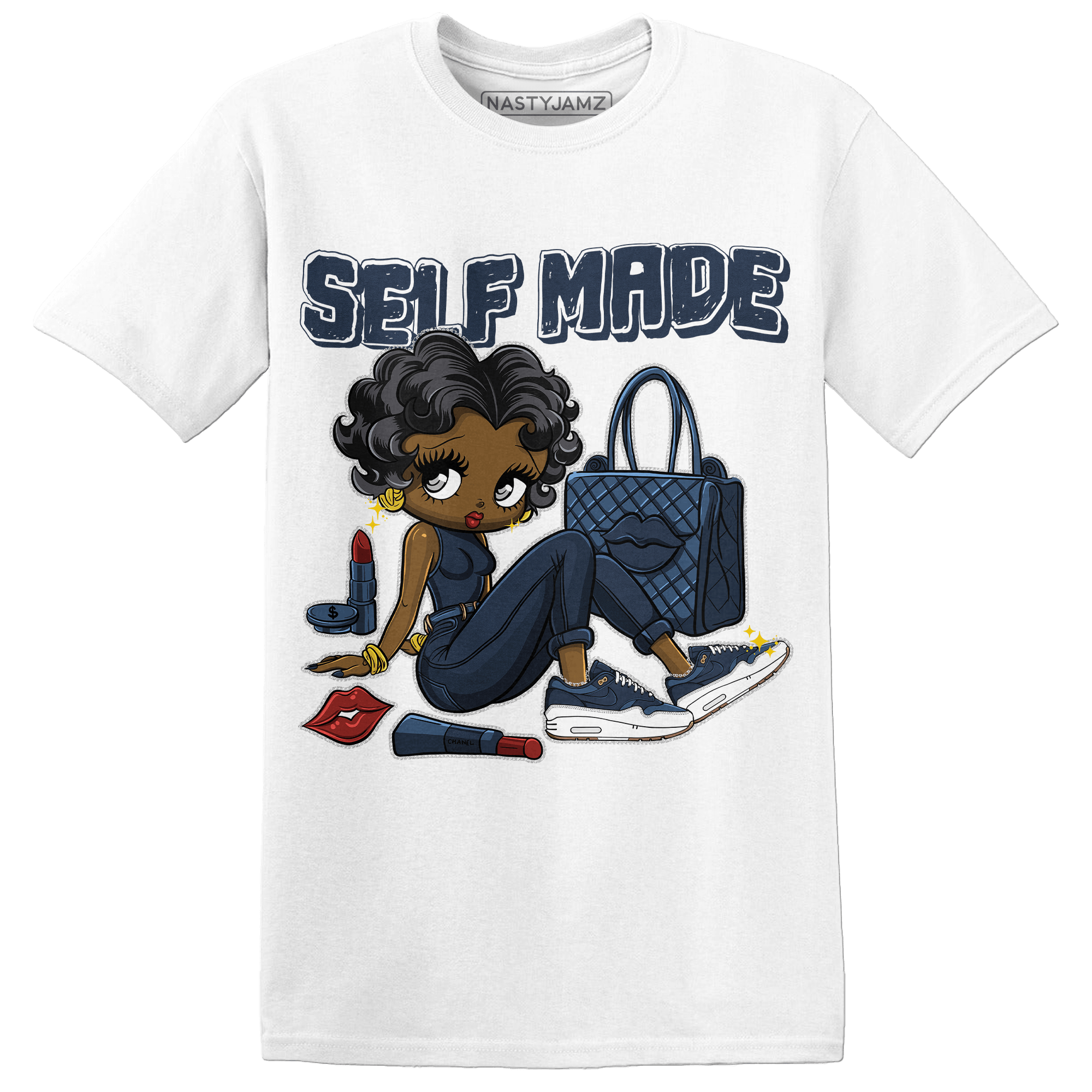 AM 1 86 Jackie Robinson T Shirt Match Sneaker Girl Selfmade - NastyJamz