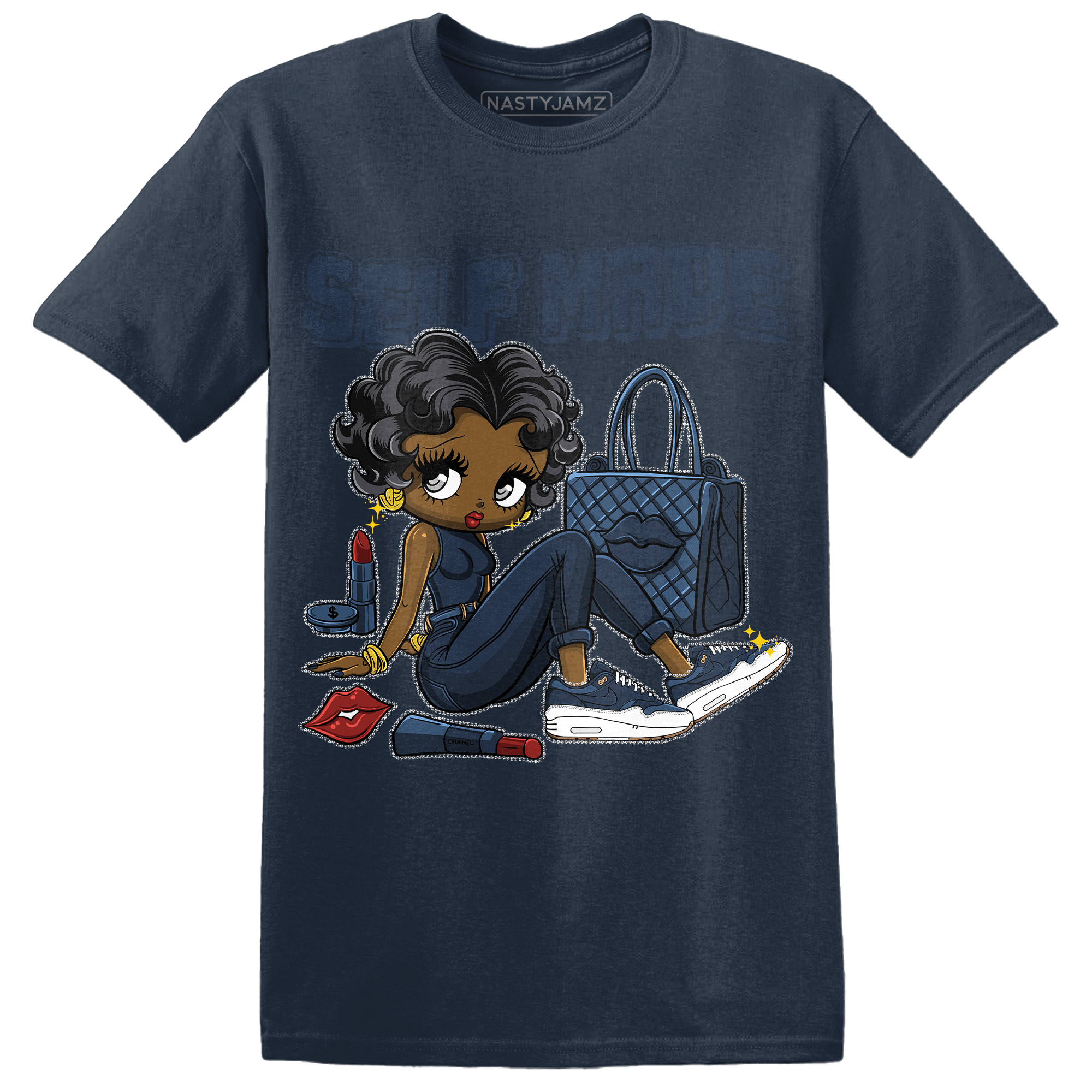 AM 1 86 Jackie Robinson T Shirt Match Sneaker Girl Selfmade - NastyJamz