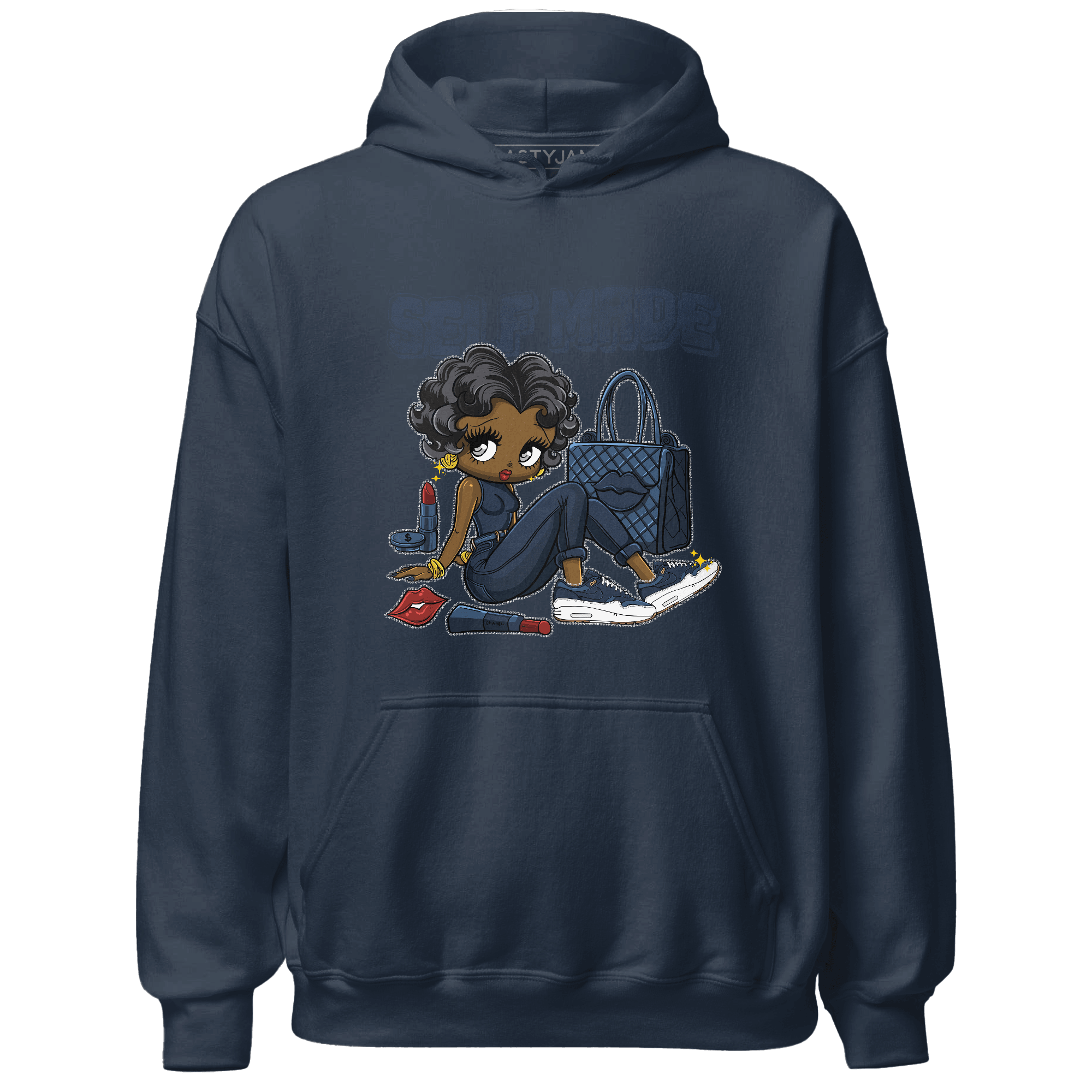 AM 1 86 Jackie Robinson Hoodie Match Sneaker Girl Selfmade - NastyJamz