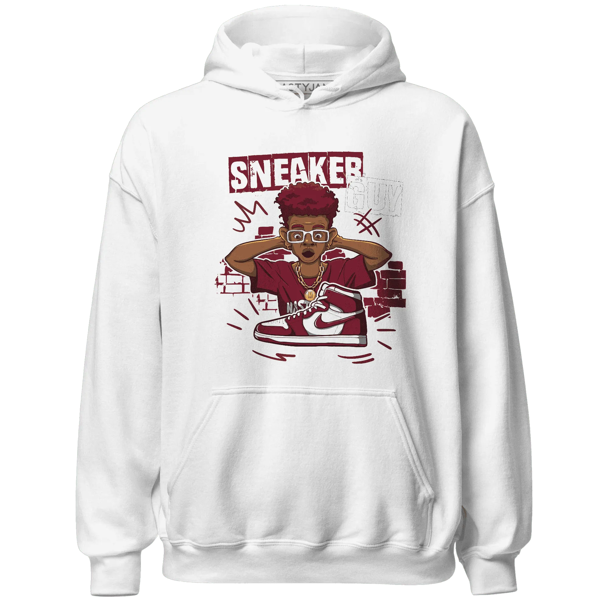 NastyJamz-High-White-Team-Red-1s-Hoodie-Match-Sneaker-Guy-Collector