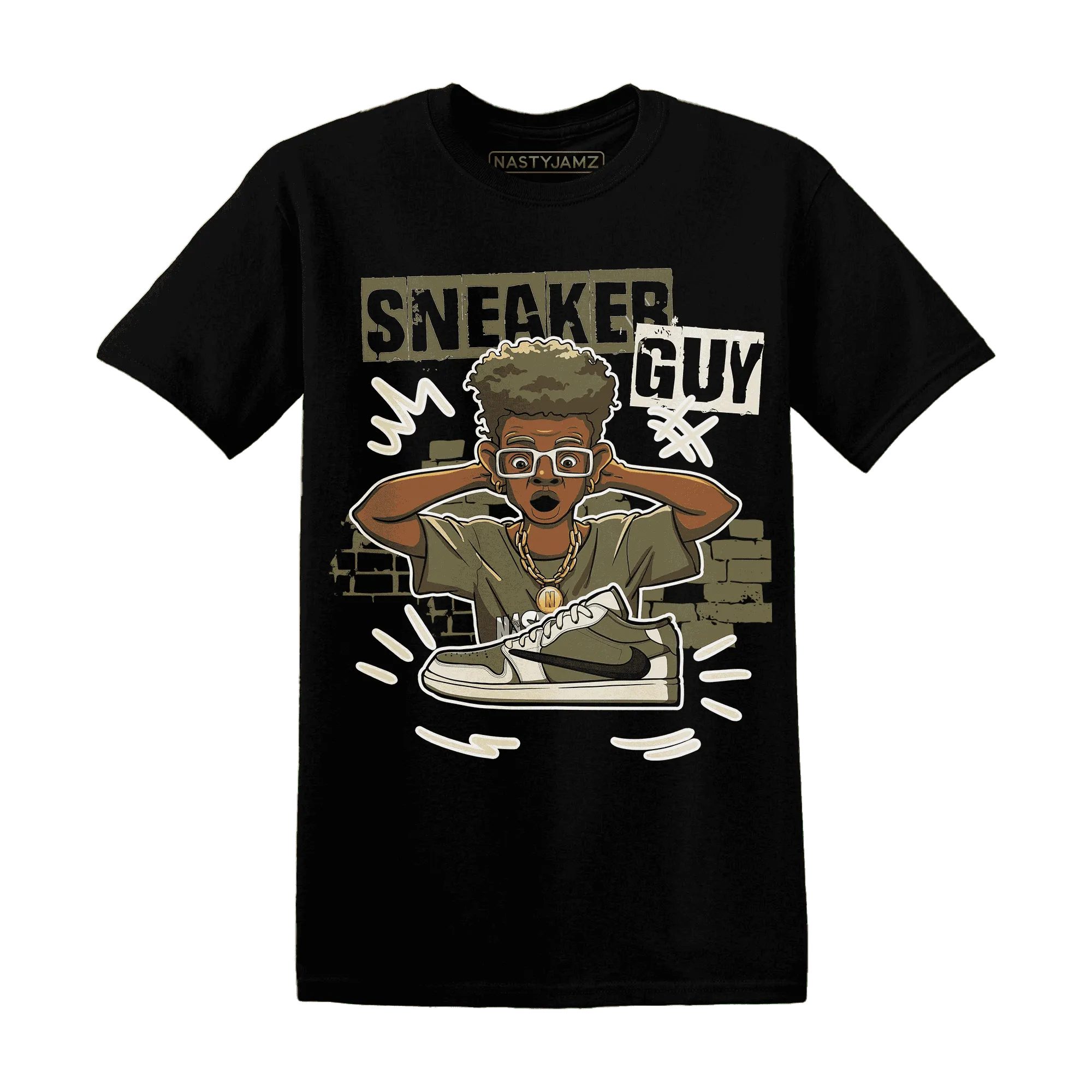 NastyJamz-Medium-Olive-1s-T-Shirt-Match-Sneaker-Guy-Collector