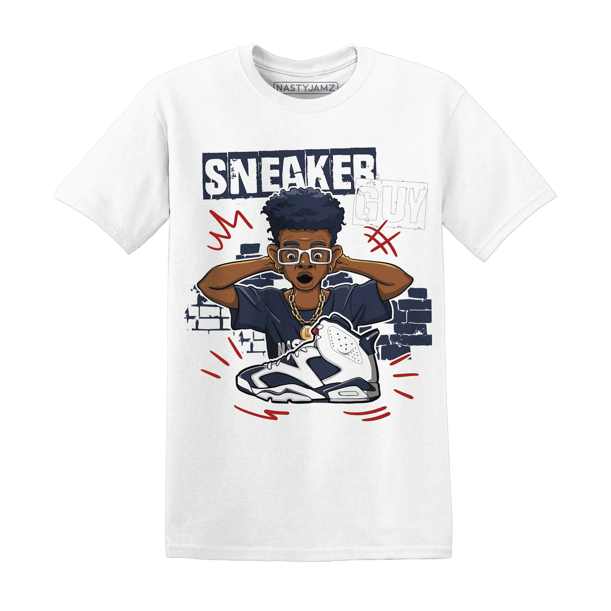NastyJamz-White-Navy-6s-T-Shirt-Match-Sneaker-Guy-Collector