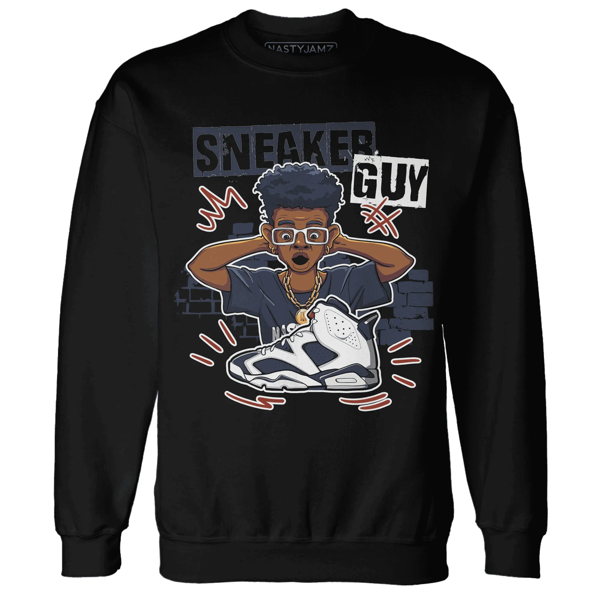 NastyJamz-White-Navy-6s-Sweatshirt-Match-Sneaker-Guy-Collector