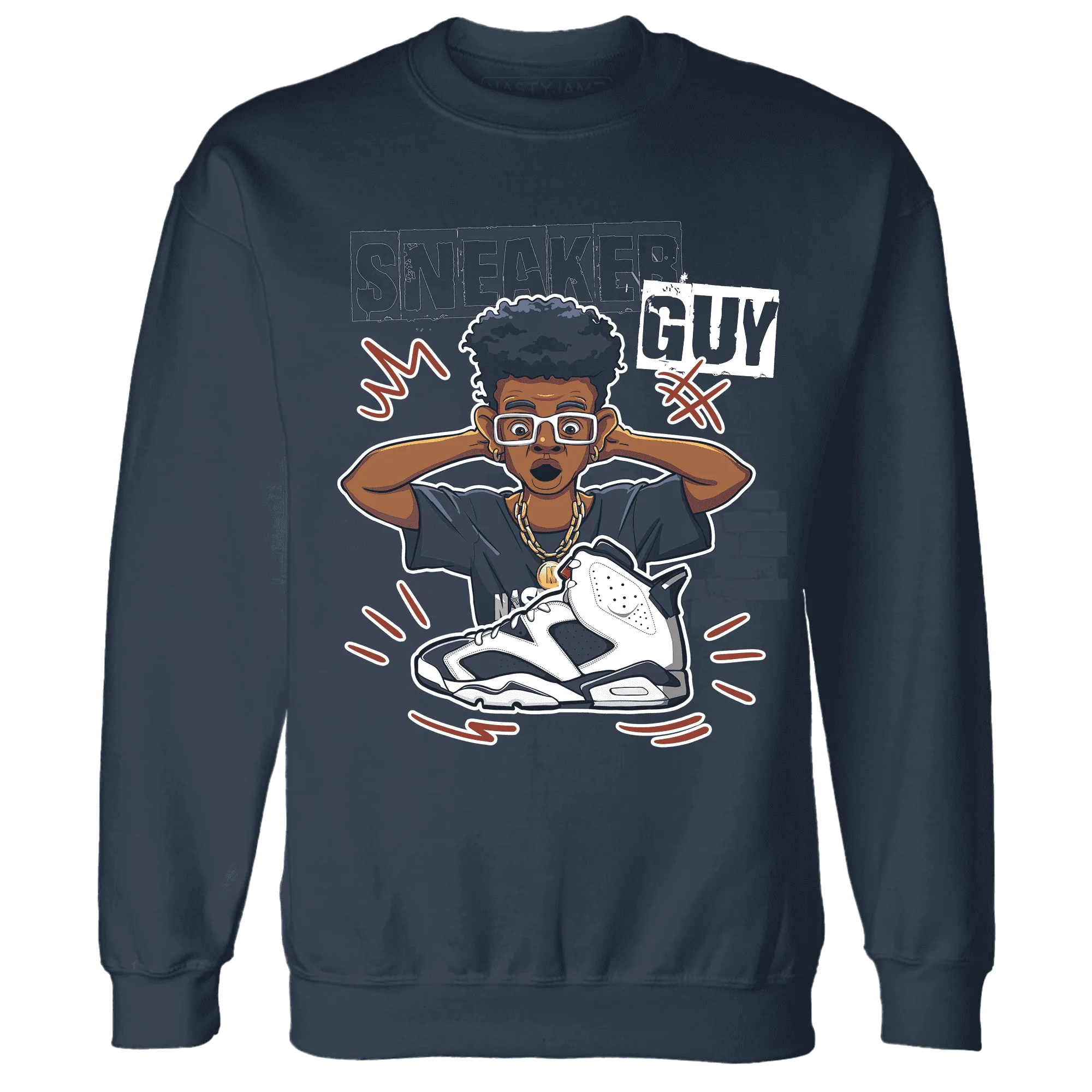 NastyJamz-White-Navy-6s-Sweatshirt-Match-Sneaker-Guy-Collector