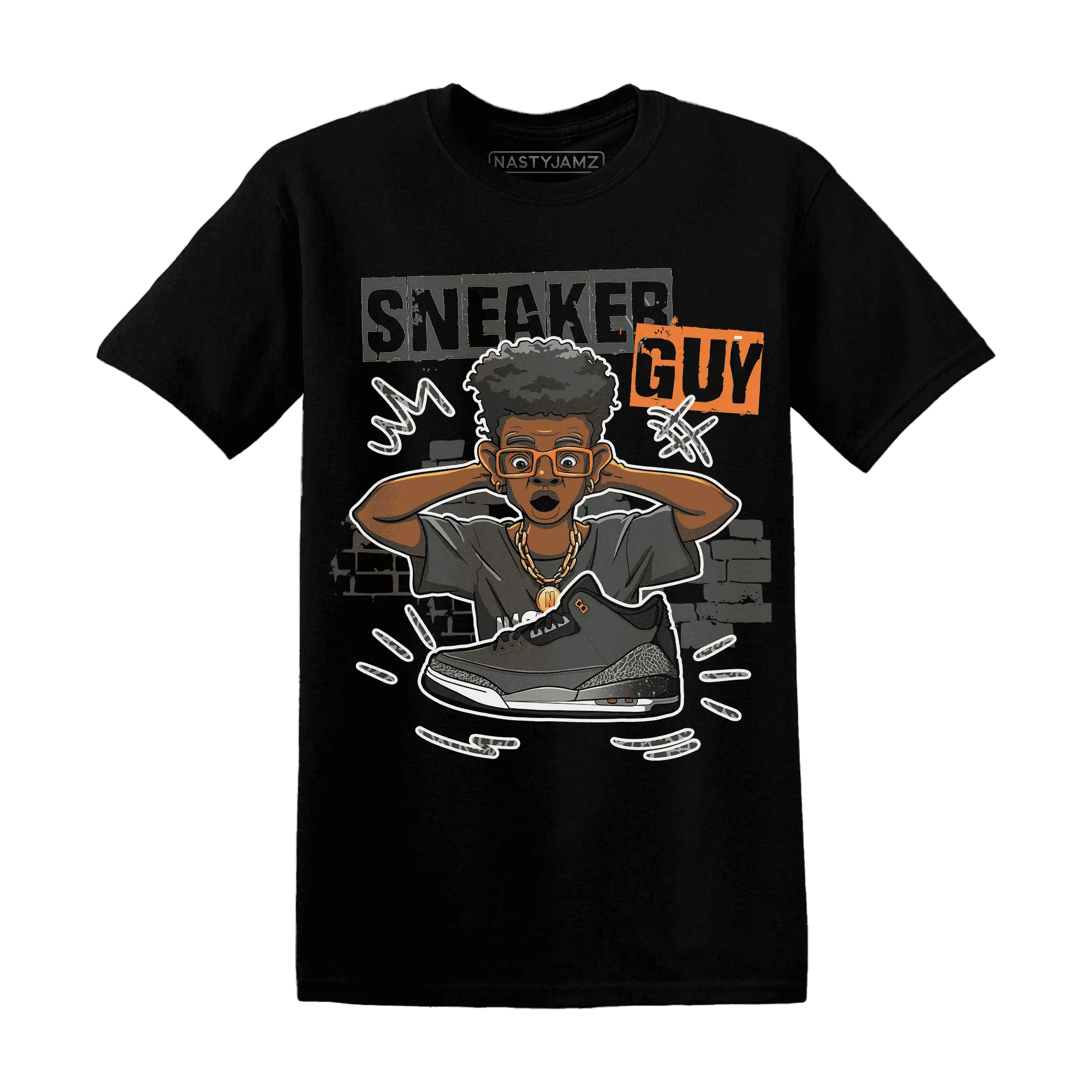NastyJamz-Fear-Pack-3s-T-Shirt-Match-Sneaker-Guy-Collector