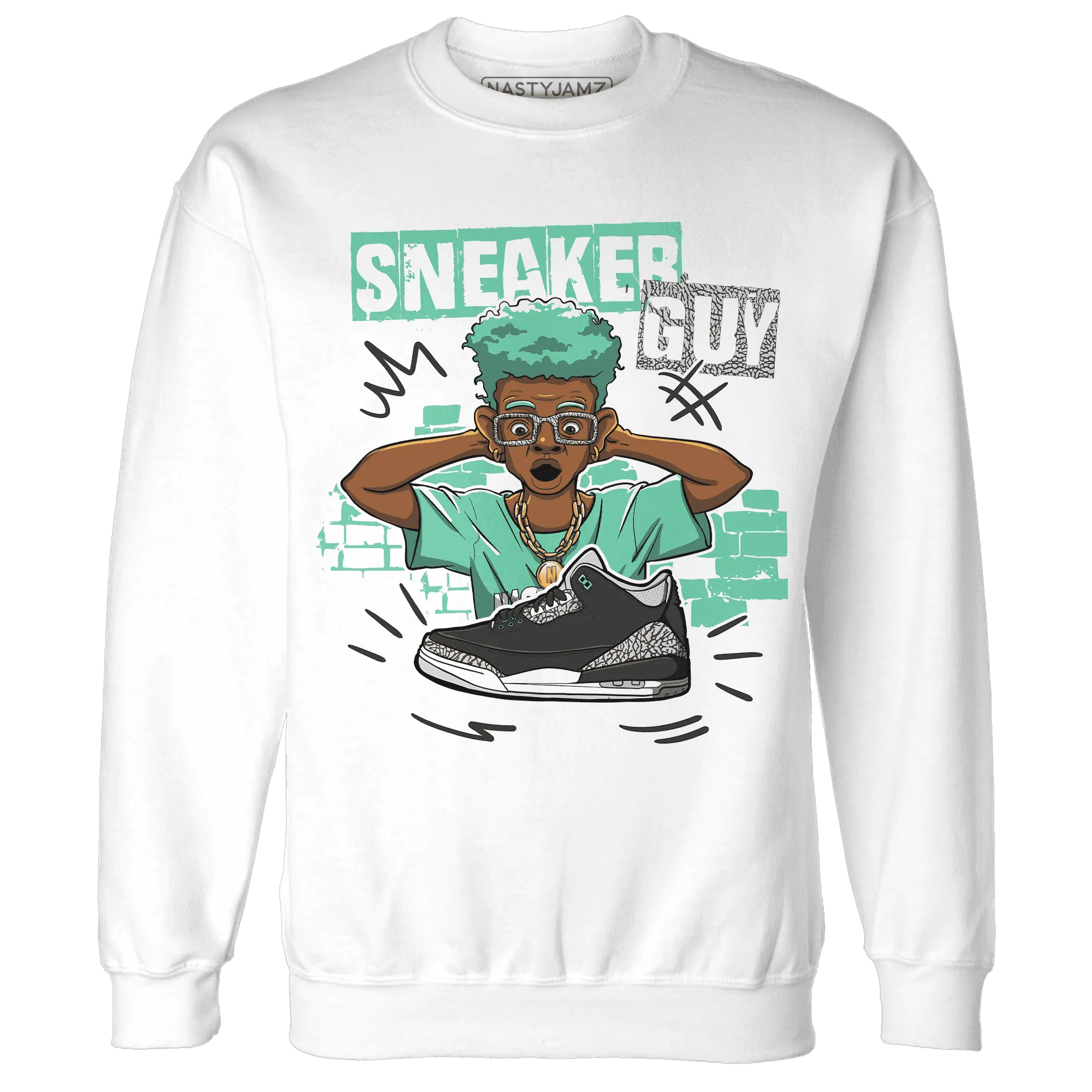 NastyJamz-Green-Glow-3s-Sweatshirt-Match-Sneaker-Guy-Collector