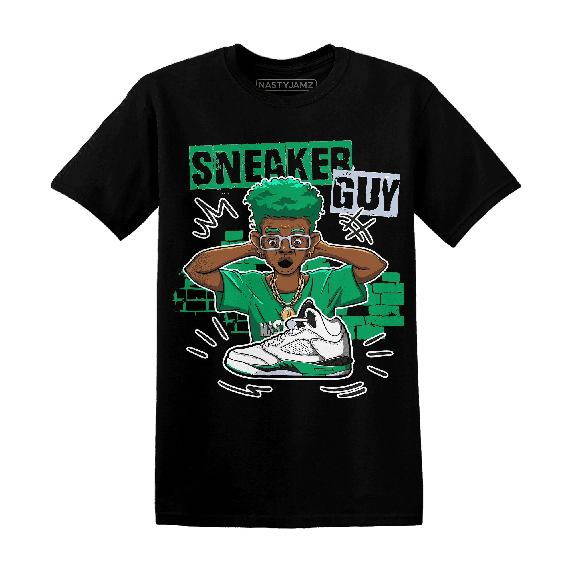 NastyJamz-Lucky-Green-5s-T-Shirt-Match-Sneaker-Guy-Collector