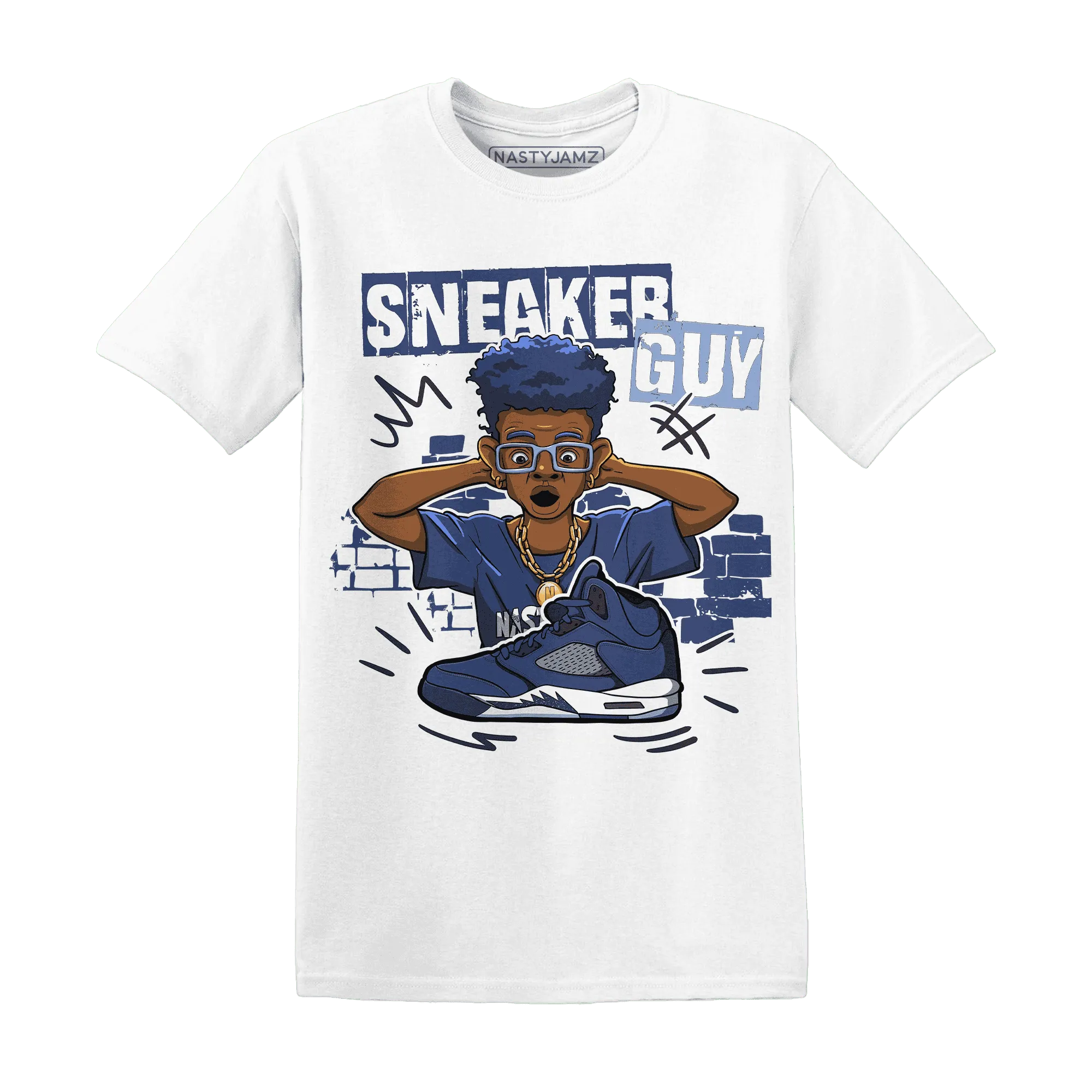 NastyJamz-Midnight-Navy-5s-T-Shirt-Match-Sneaker-Guy-Collector