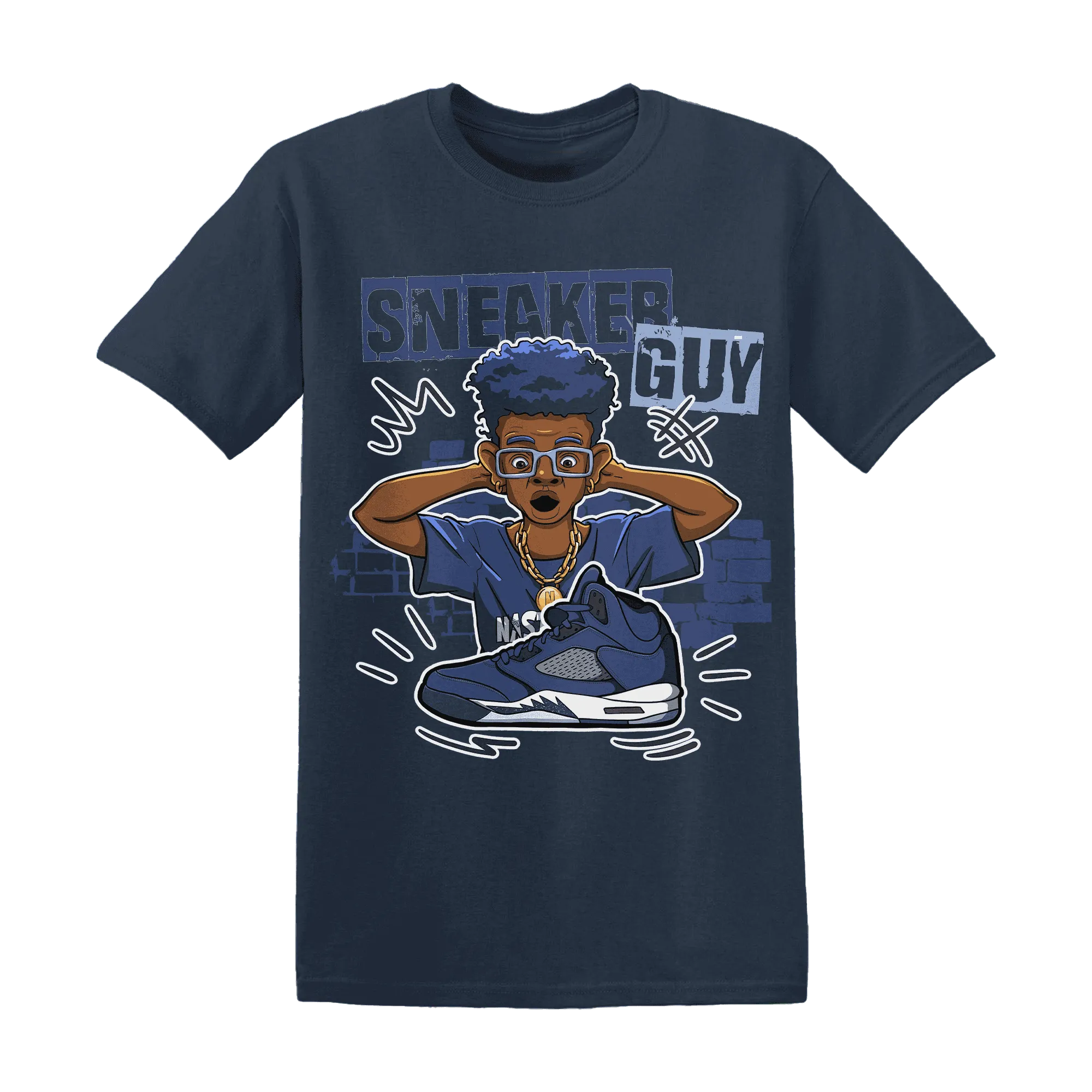 NastyJamz-Midnight-Navy-5s-T-Shirt-Match-Sneaker-Guy-Collector