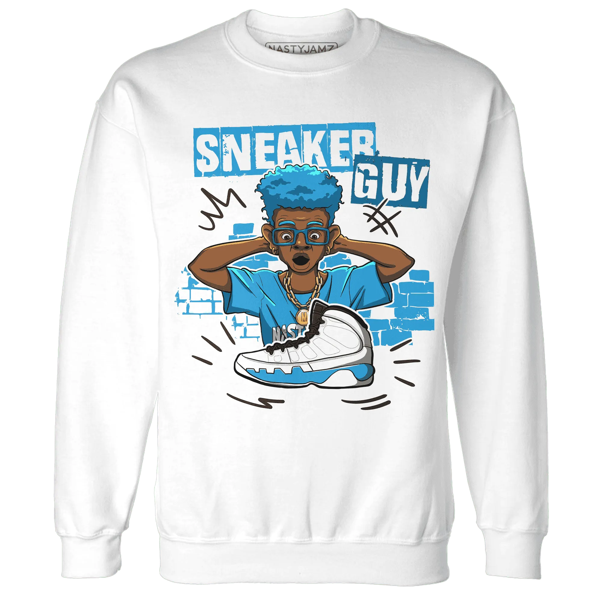 NastyJamz-Powder-Blue-9s-Sweatshirt-Match-Sneaker-Guy-Collector
