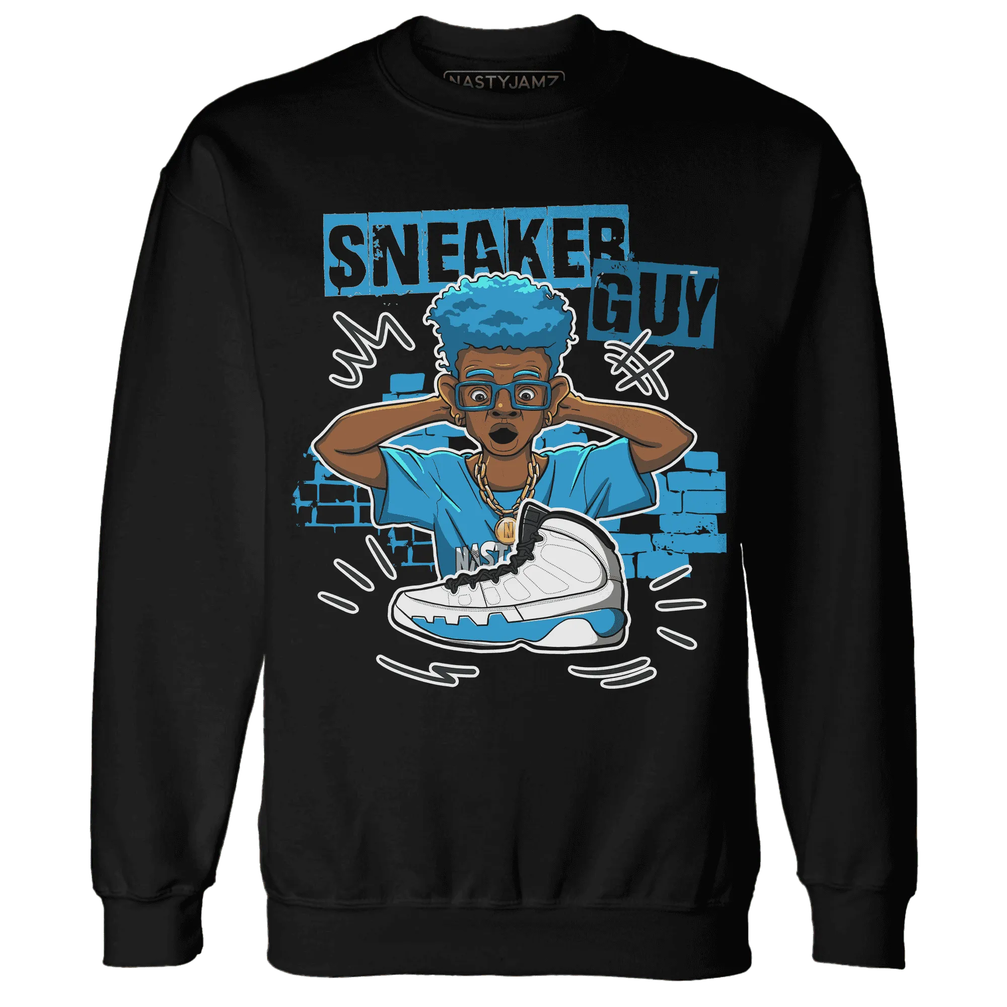 NastyJamz-Powder-Blue-9s-Sweatshirt-Match-Sneaker-Guy-Collector
