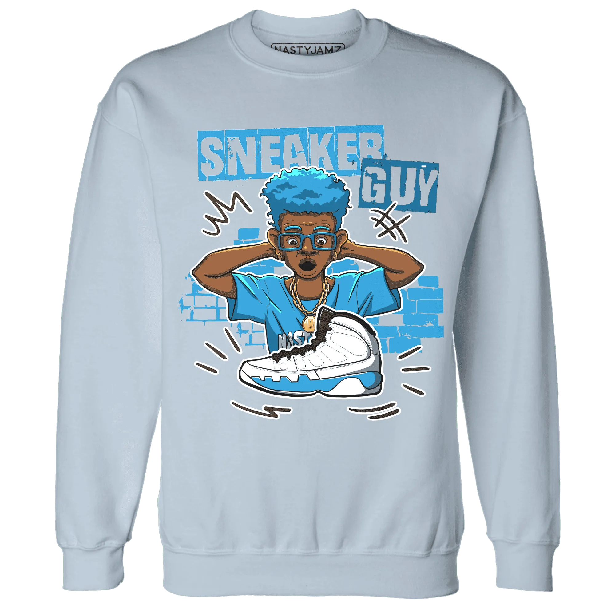 NastyJamz-Powder-Blue-9s-Sweatshirt-Match-Sneaker-Guy-Collector