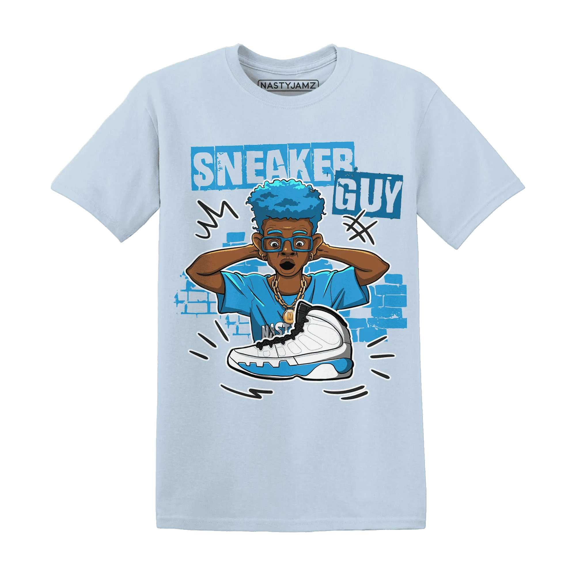 NastyJamz-Powder-Blue-9s-T-Shirt-Match-Sneaker-Guy-Collector