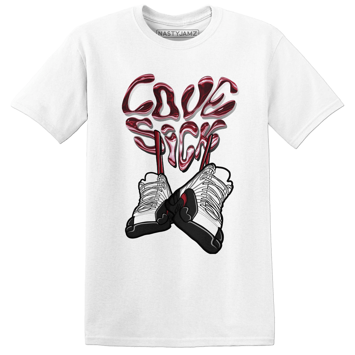 Retro Red Taxi 12s T Shirt Match Sneaker Love Sick - NastyJamz