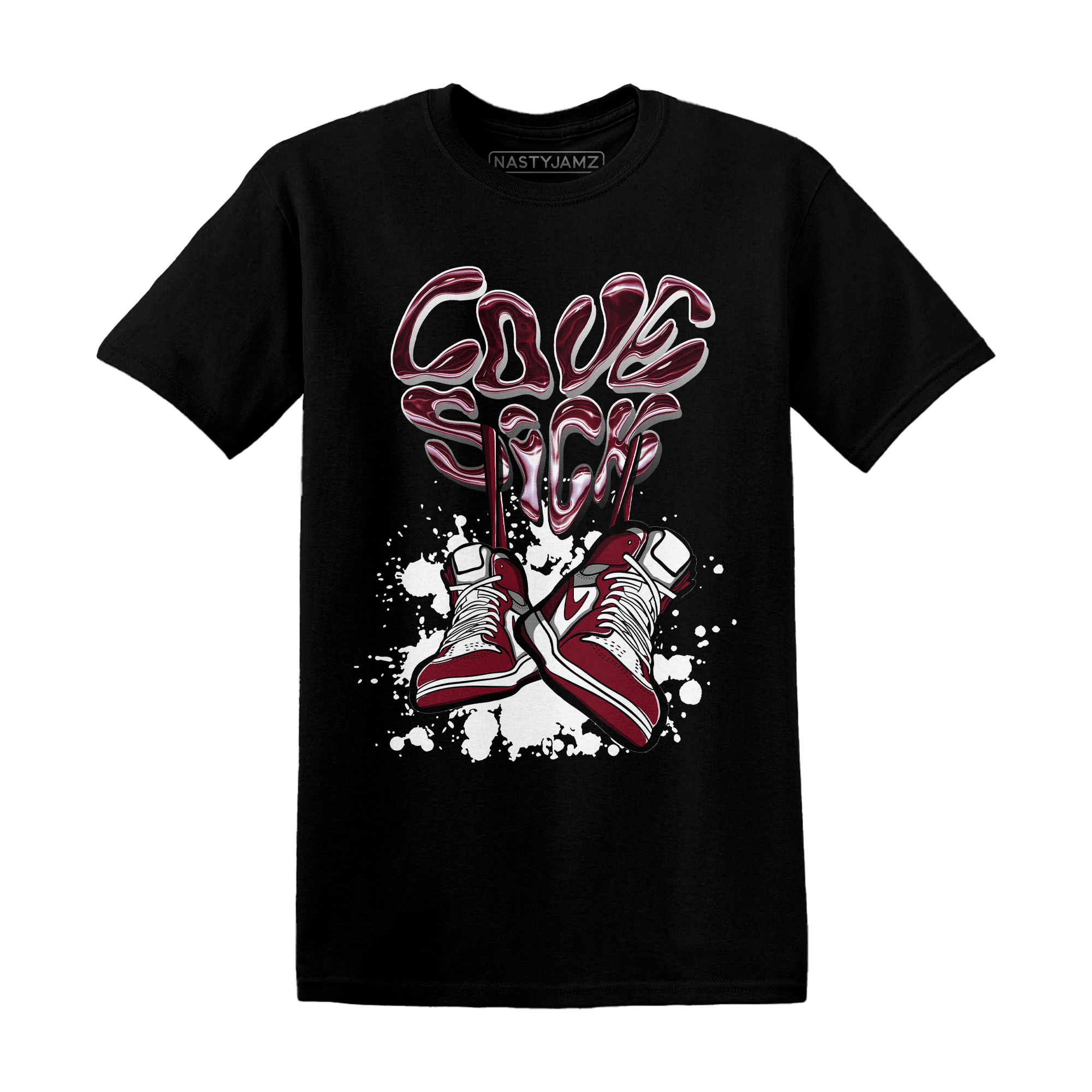 High White Team Red 1s T Shirt Match Sneaker Love Sick - NastyJamz