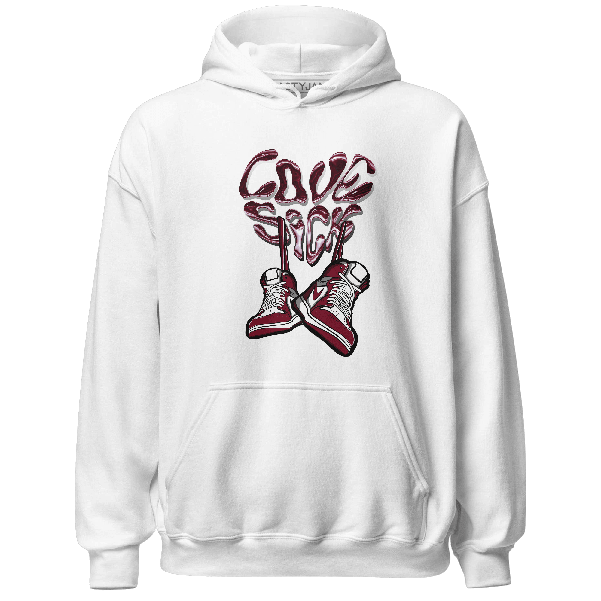High White Team Red 1s Hoodie Match Sneaker Love Sick - NastyJamz