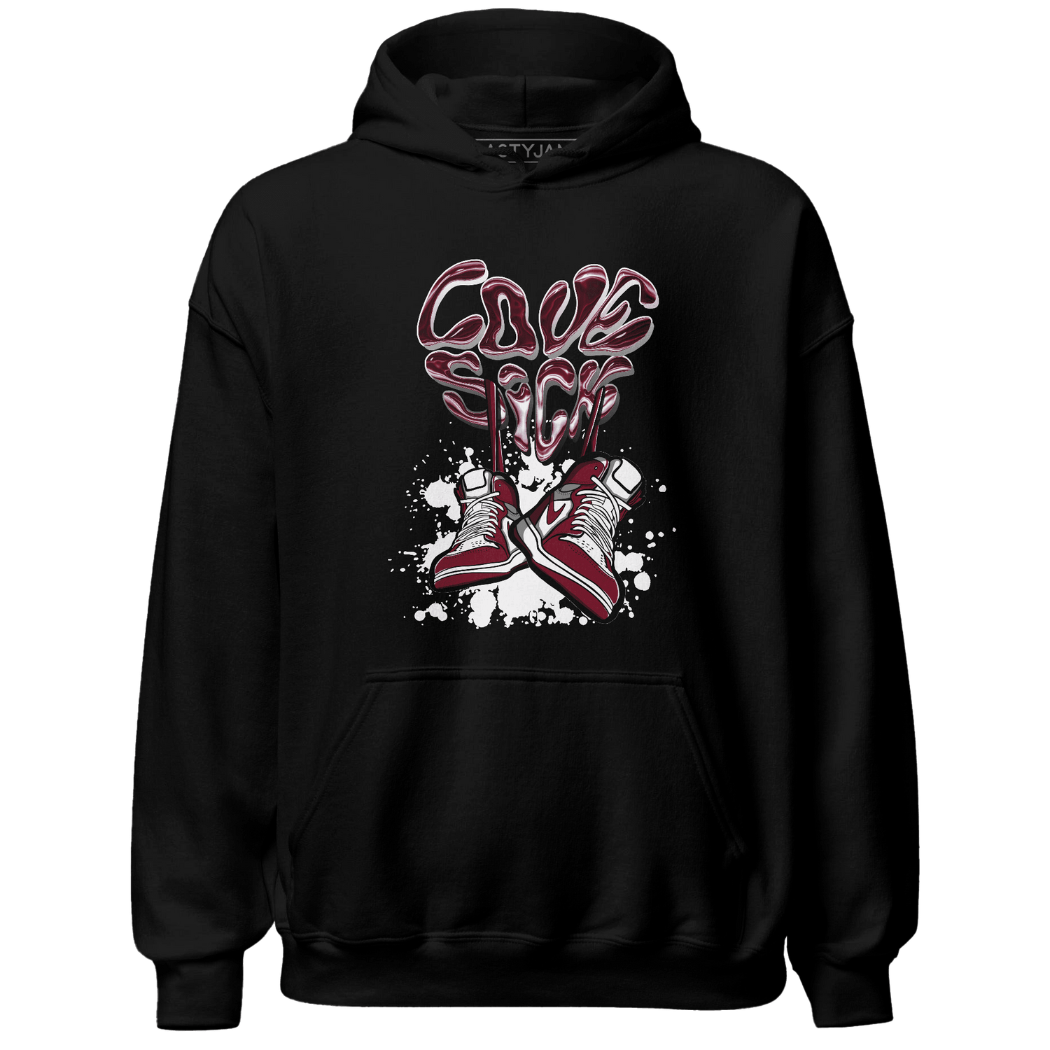 High White Team Red 1s Hoodie Match Sneaker Love Sick - NastyJamz