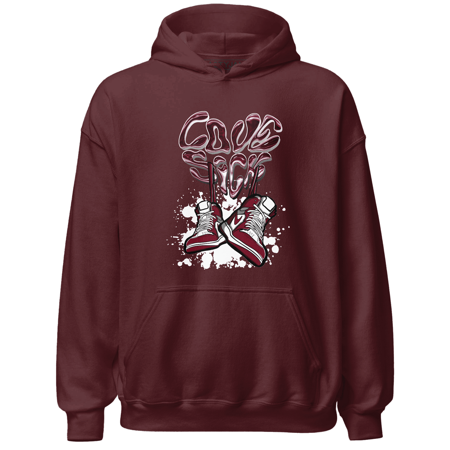 High White Team Red 1s Hoodie Match Sneaker Love Sick - NastyJamz