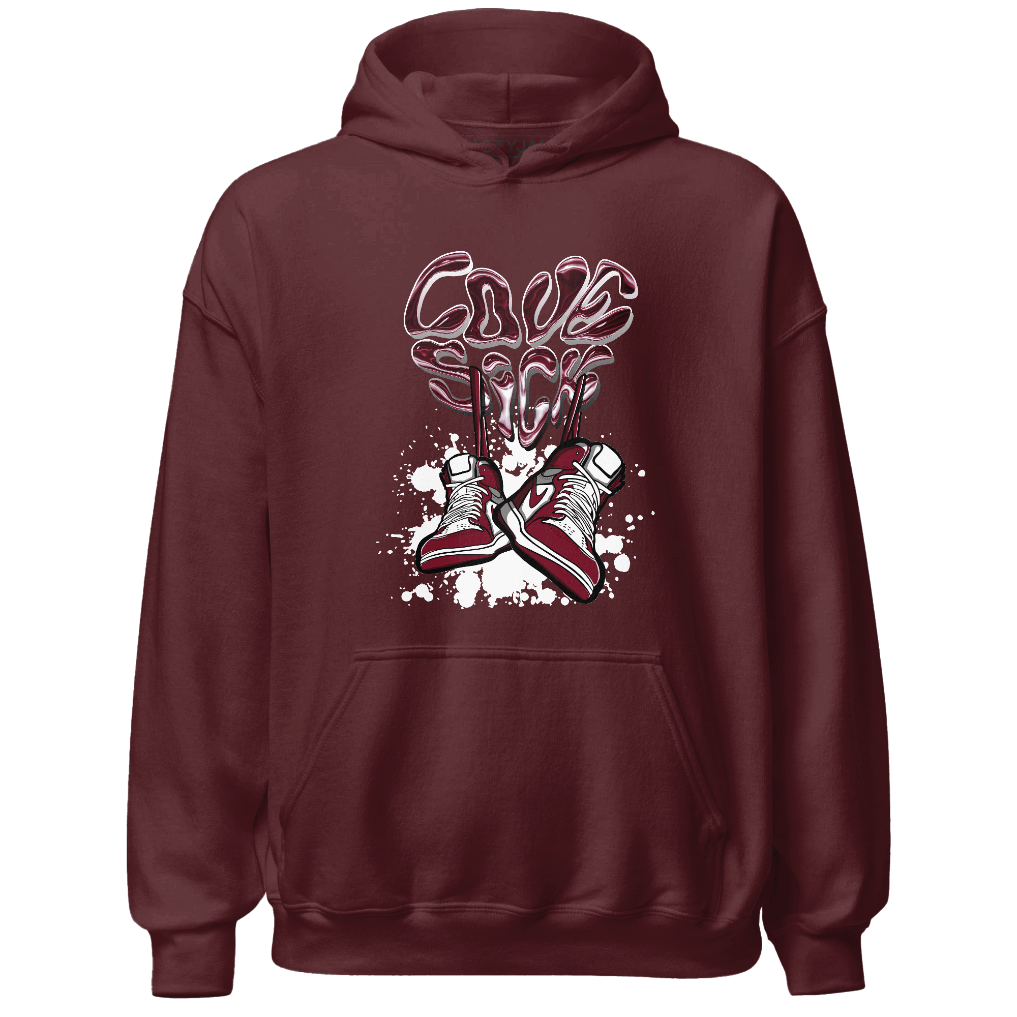 High White Team Red 1s Hoodie Match Sneaker Love Sick - NastyJamz