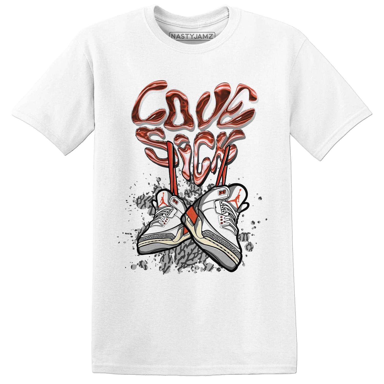 Georgia Peach 3s T Shirt Match Sneaker Love Sick - NastyJamz
