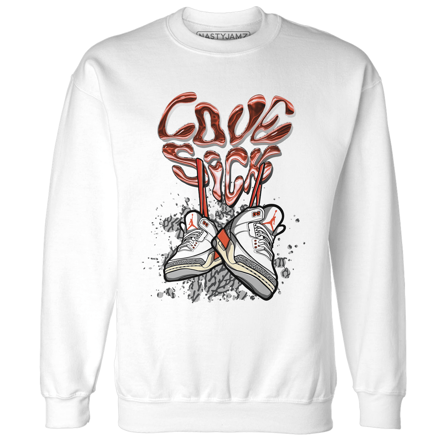 Georgia Peach 3s Sweatshirt Match Sneaker Love Sick - NastyJamz