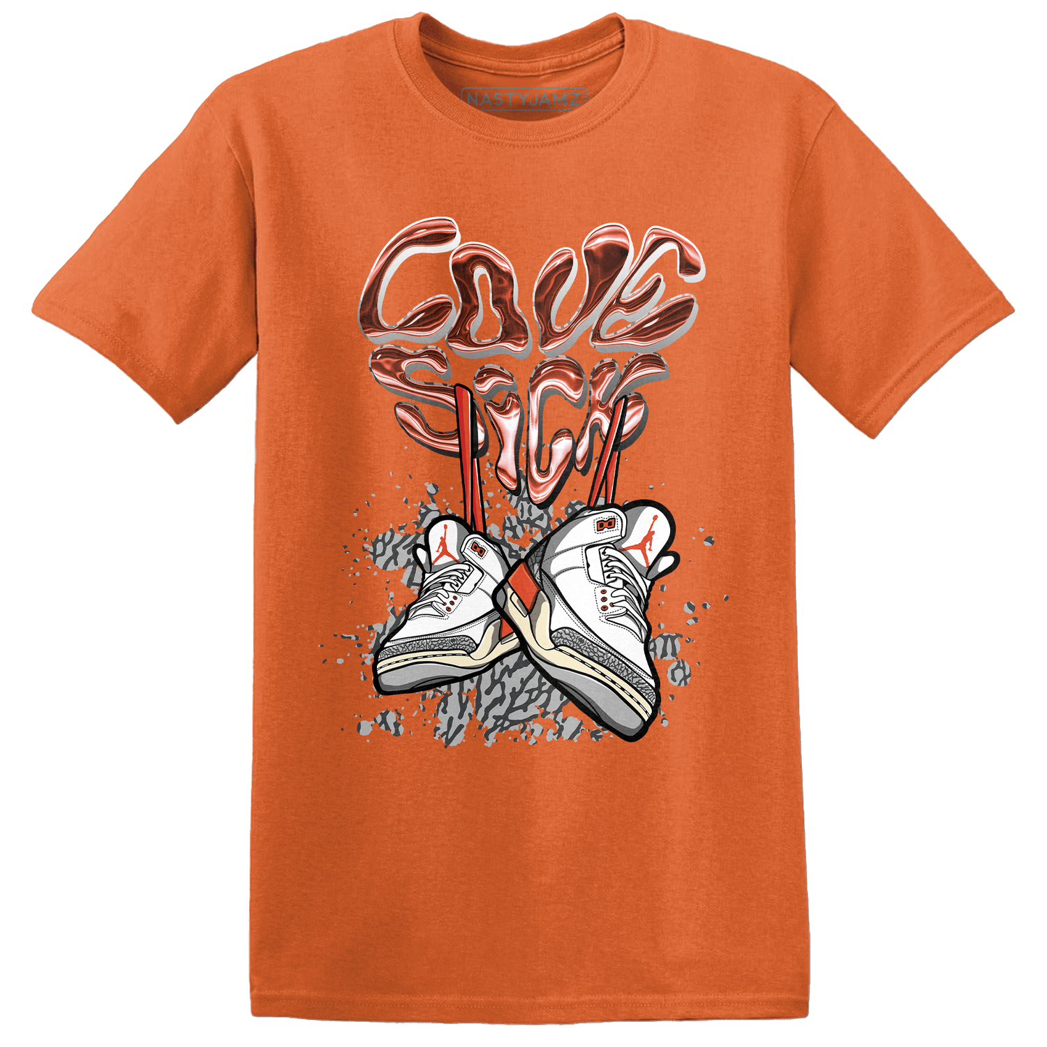 Georgia Peach 3s T Shirt Match Sneaker Love Sick - NastyJamz