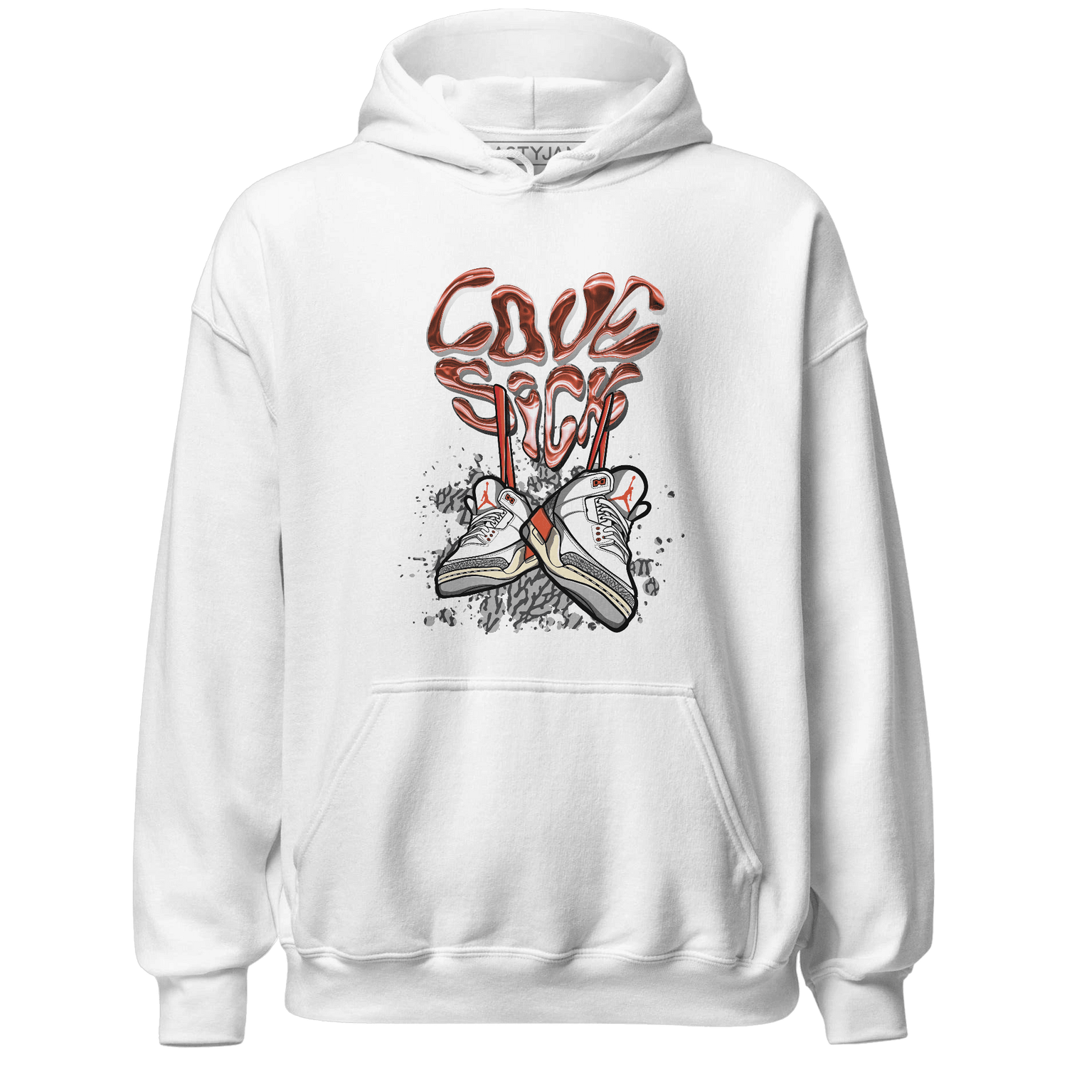 Georgia Peach 3s Hoodie Match Sneaker Love Sick - NastyJamz