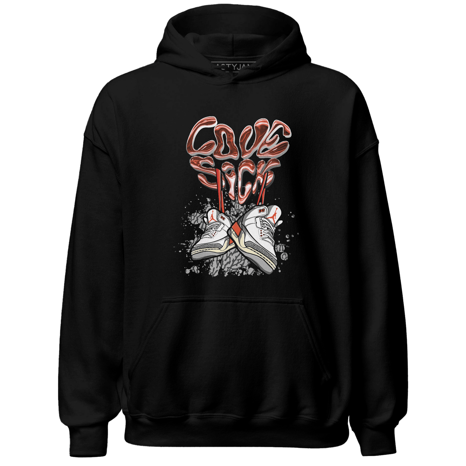 Georgia Peach 3s Hoodie Match Sneaker Love Sick - NastyJamz